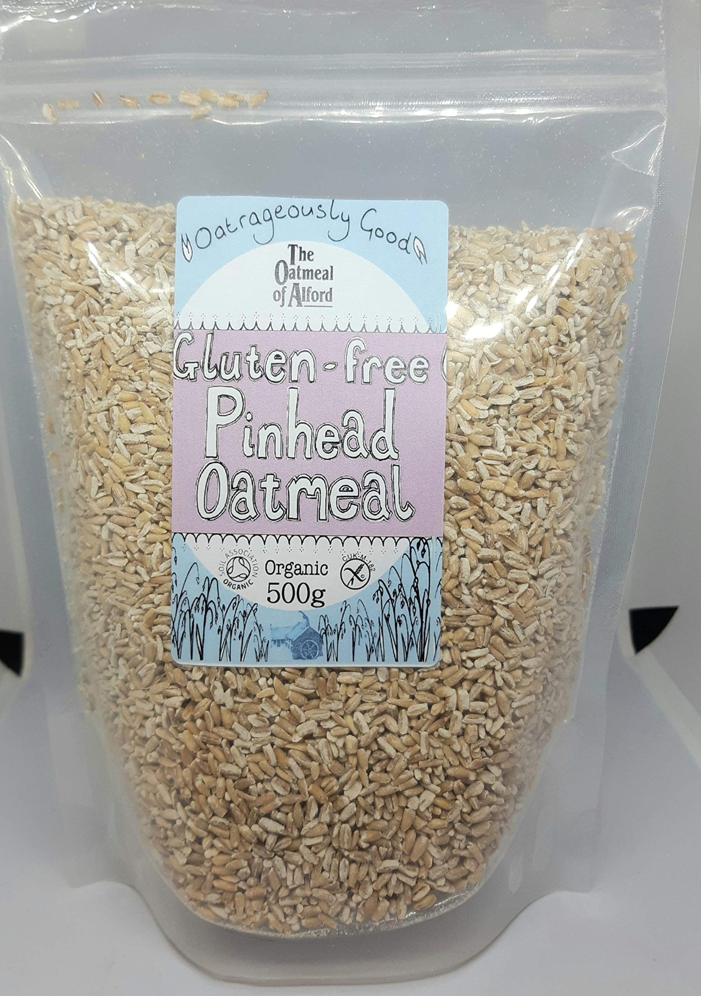 1.5kg Gluten Free Pinhead (Steel Cut) Oatmeal from Oatmeal of Alford (3 packs)