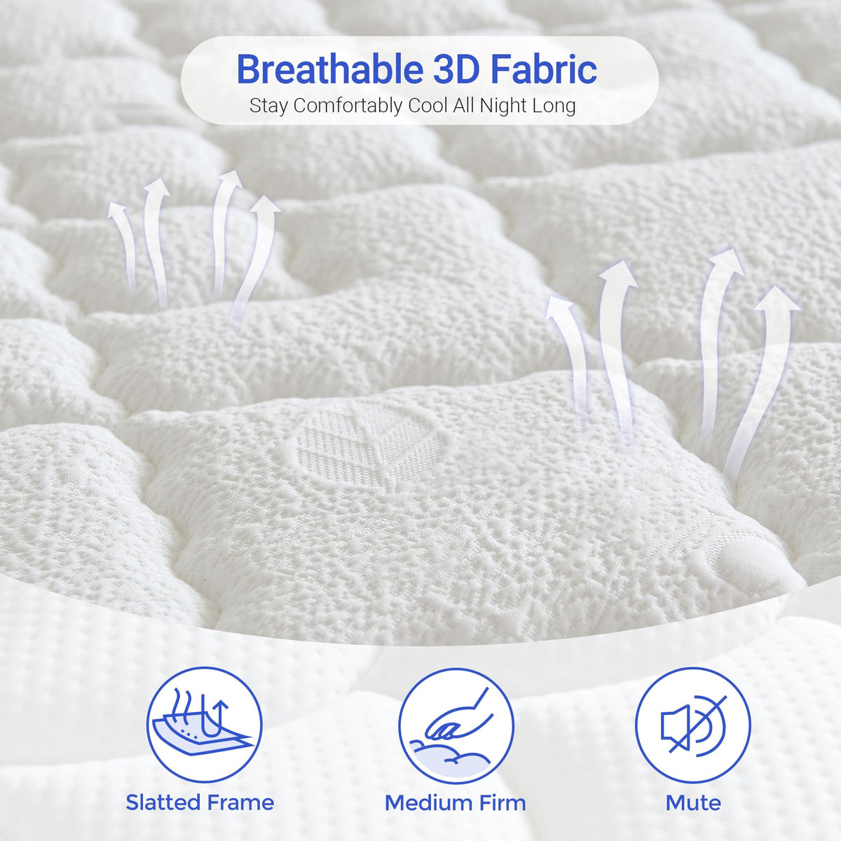 dosleeps Single Mattress 3FT | 10.2" Extra Thick Memory Foam & Pocket Sprung | 9-Zone Orthopedic Support, Breathable Cover