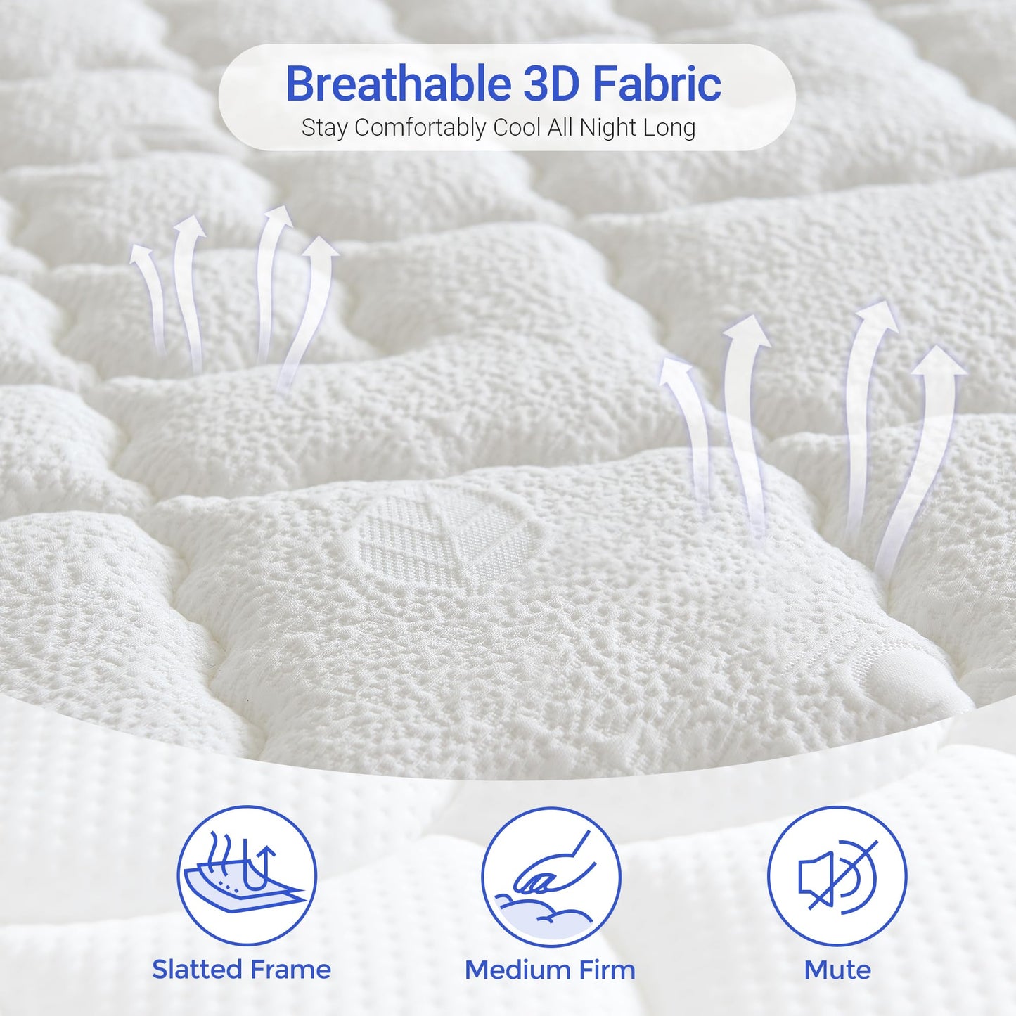 dosleeps Small Double Mattress 4FT | 10" Memory Foam & Pocket Sprung | 9-Zone Orthopedic Support, Breathable Cover