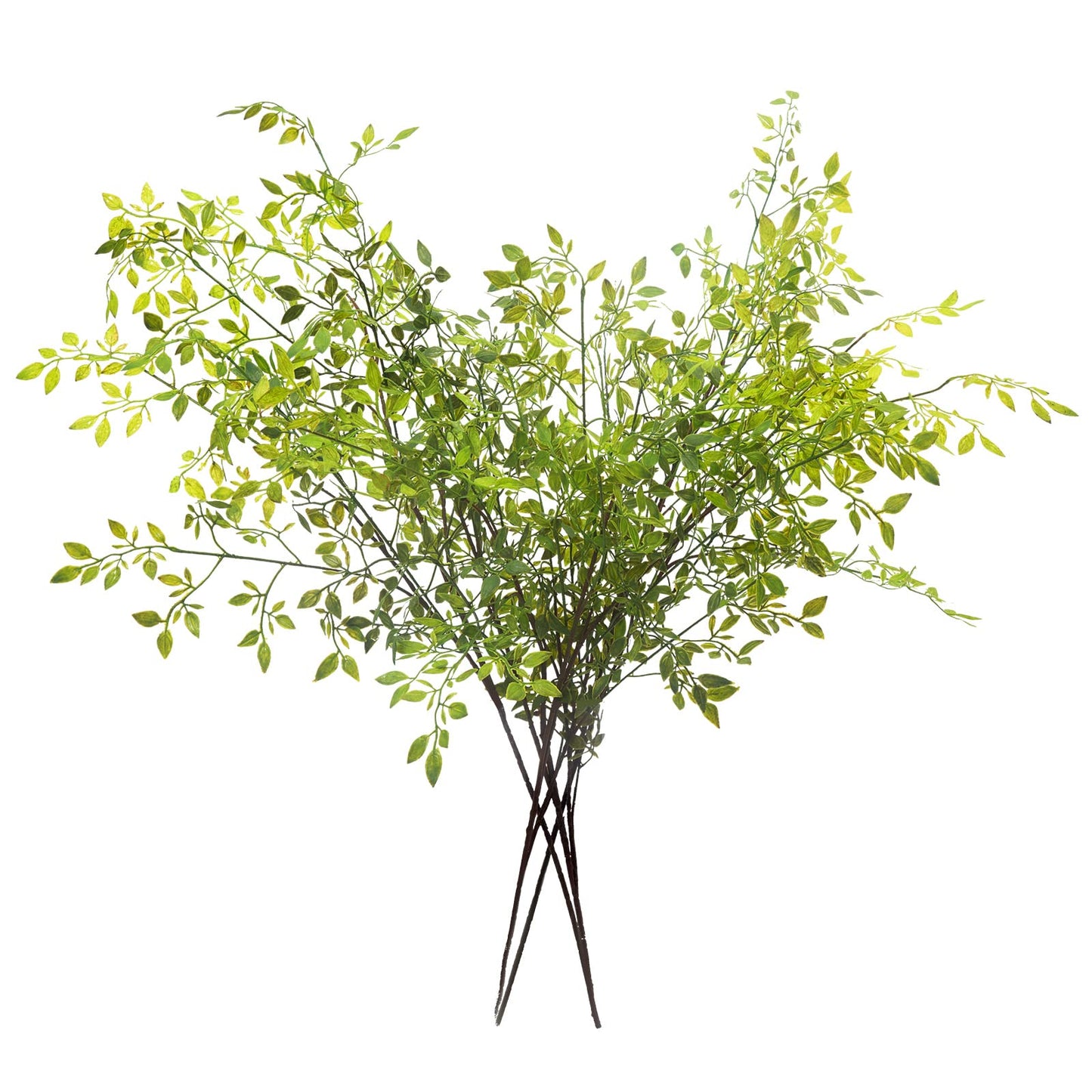 Melorca&Guilla Artificial Plants,4PCS 43.3" Green Nandina Faux Branches for Vase,Artificial Plants for Shop Garden Office Home Dcor