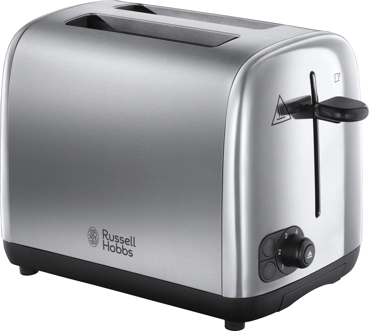 Russell Hobbs 2 Slice Toaster with Perfect Toast Technology for improved evenness (Wide slots, Lift & look feature, 6 Browning levels, Frozen & Cancel