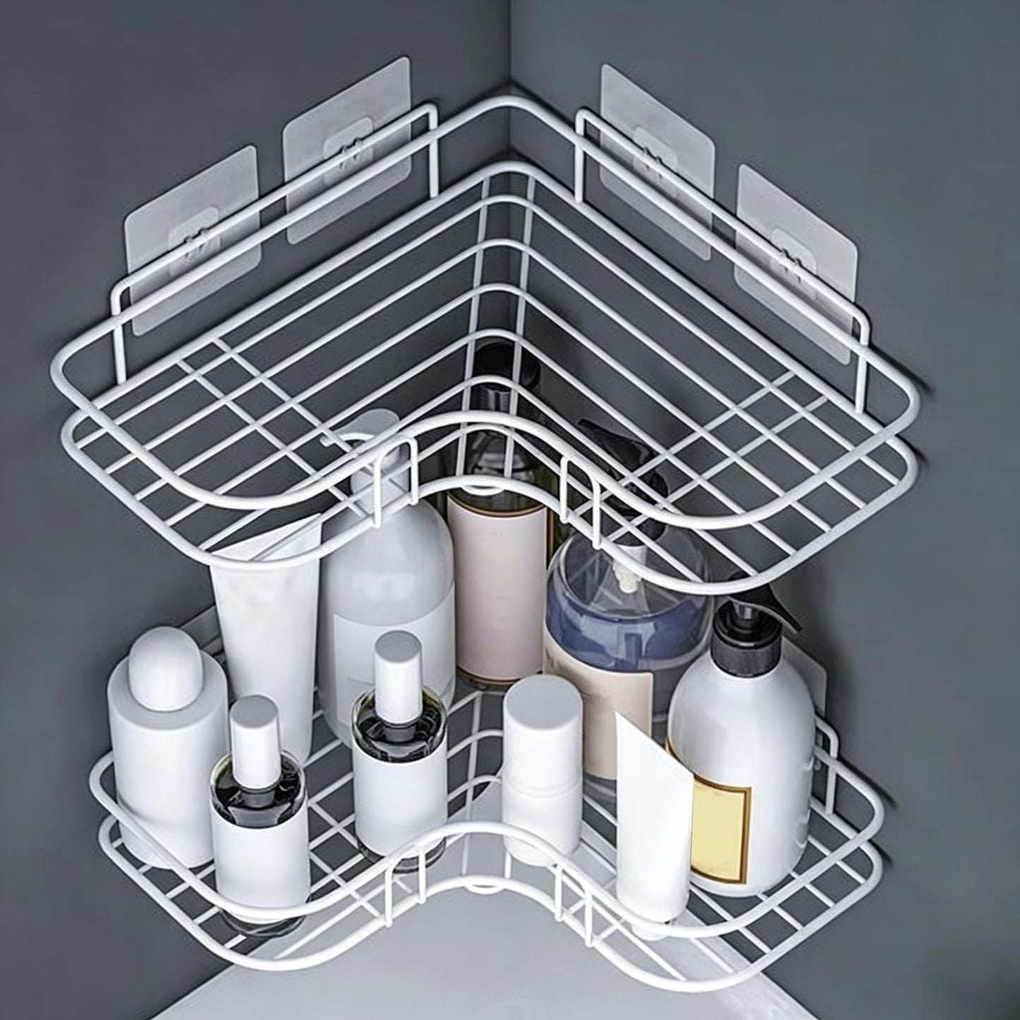 18Pcs Shower Caddy Adhesive Hooks Replacement,Strong Stickers Shower Hook
