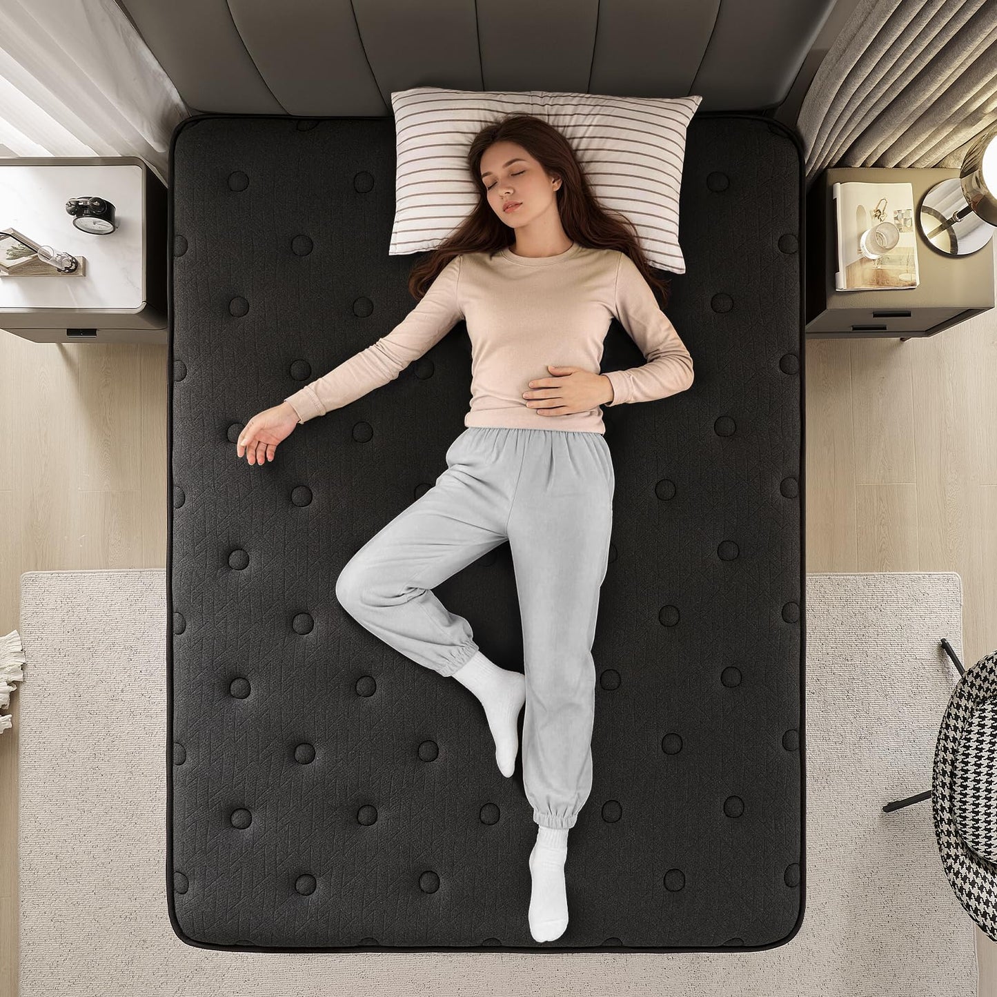 Inofia Single Mattress 3FT,30CM Memory foam Pocket Sprung