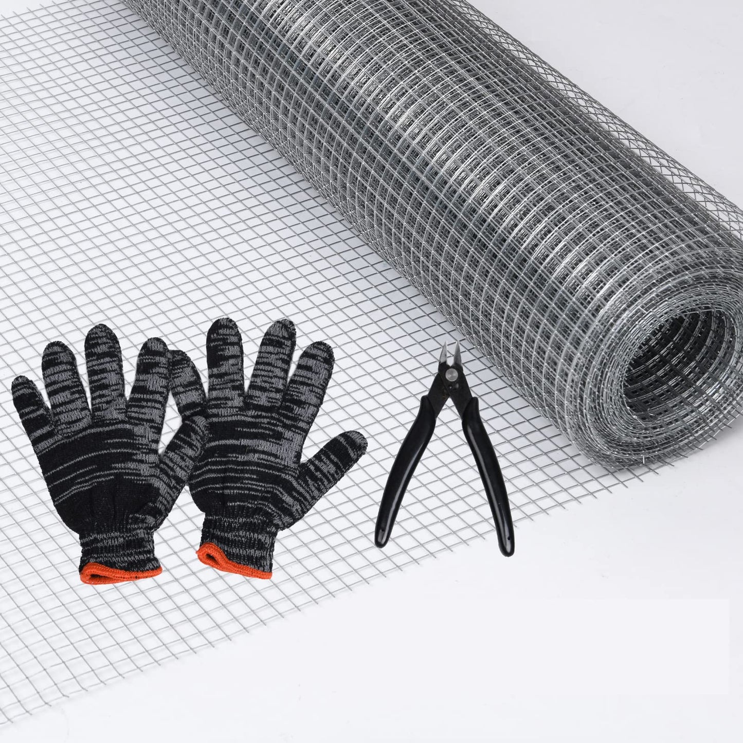 Rodent Mesh, Galvanized Wire Metal Mesh Hardware Cloth Welded Roll for Vegetables Garden, Easy to Cut and Make Straight, Never Rust (6Mx50cm)