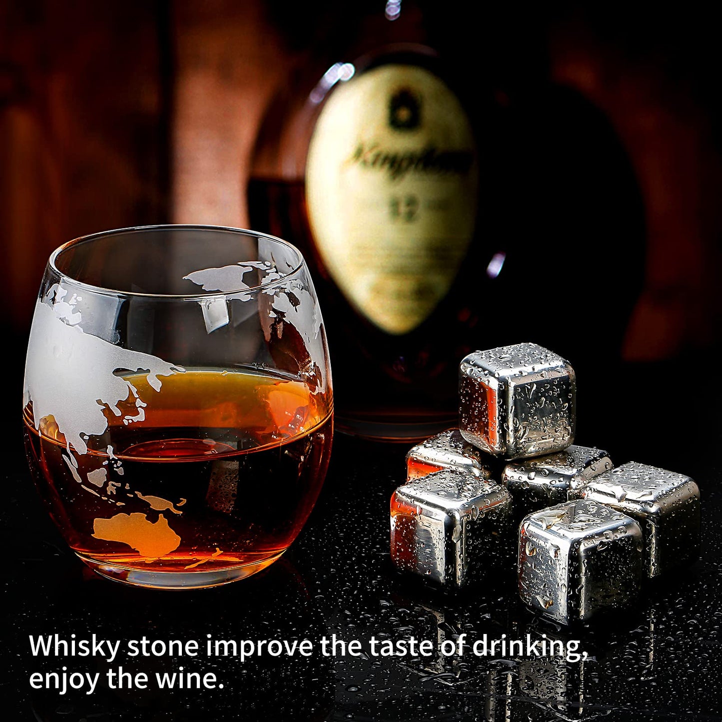 Whiskey Decanter and Glass Set,Globe Decanter,Whiskey Decanter Set,Decanter and Glasses Set,Whisky Decanter for Men,Whiskey Gift Sets for Men,Includes