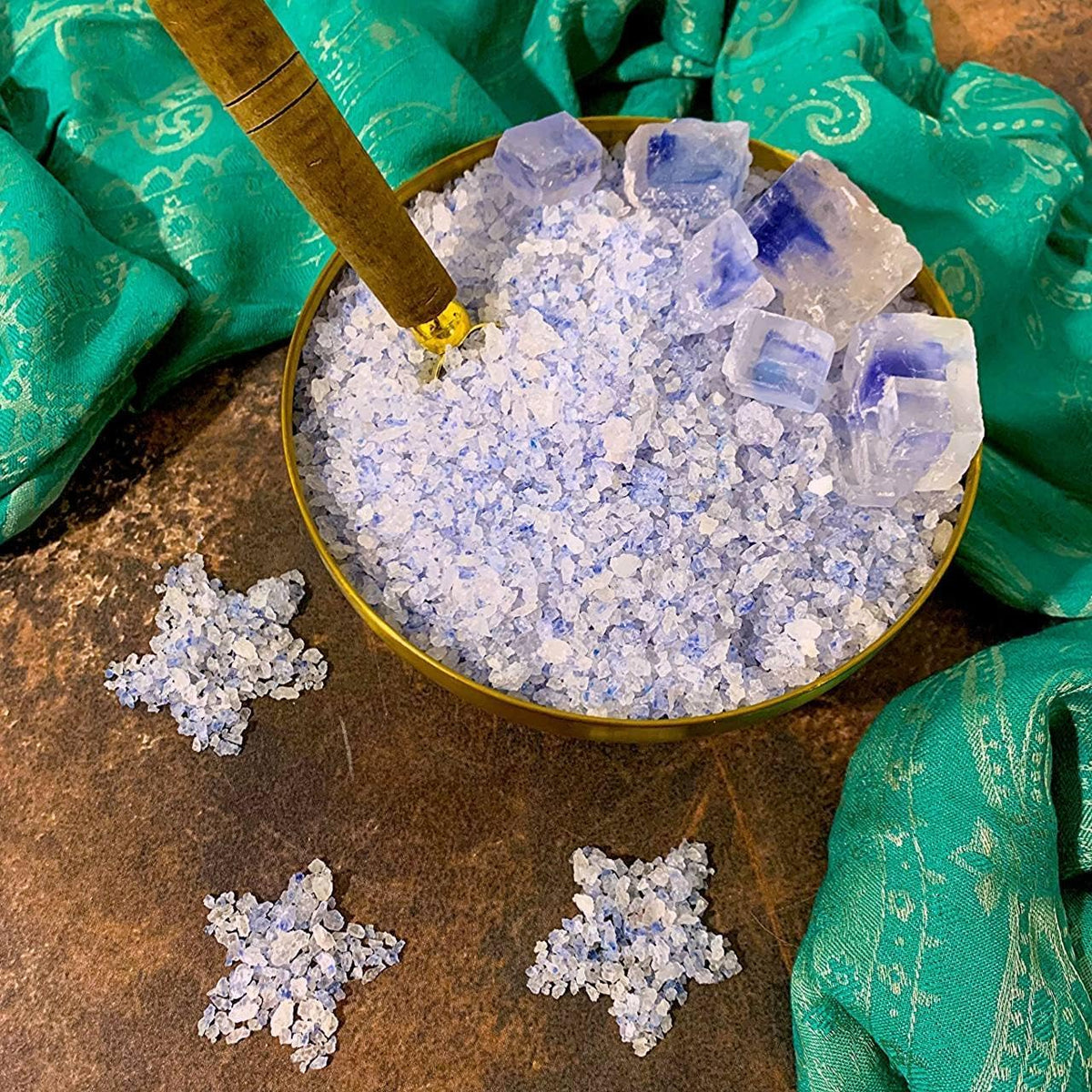 400g Ancient Blue Salt Coarse with Grinder ? 84+ Minerals, High Potassium, Lower Sodium ? Unprocessed, Hand-Harvested Gourmet Finishing Salt, GMO-Free