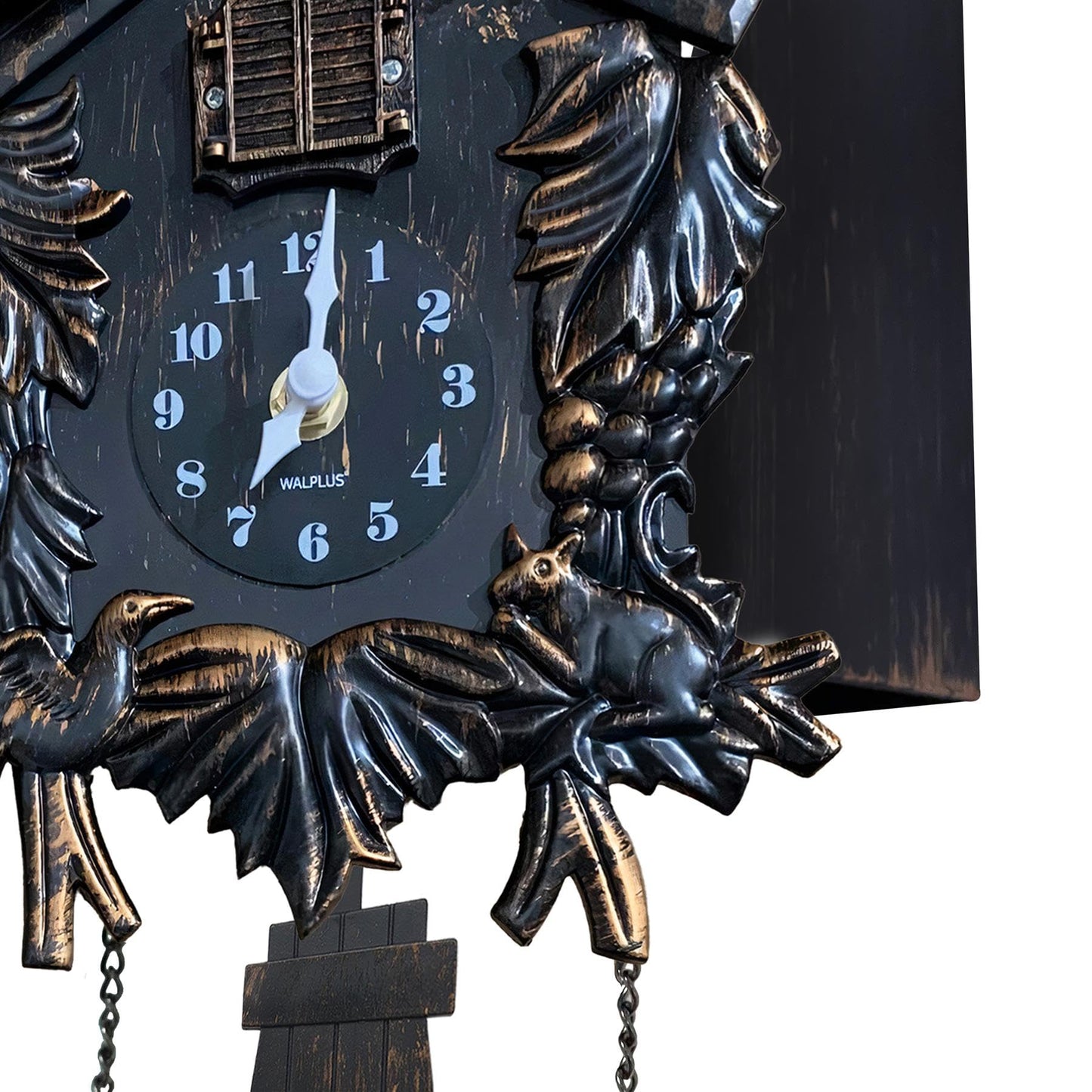 WALPLUS 24x31x13cm Black Forest Cuckoo Clock Classic Clock Home DIY Decoration Office Accessories Minimalist Design Bedroom Decor Stylish Living Room