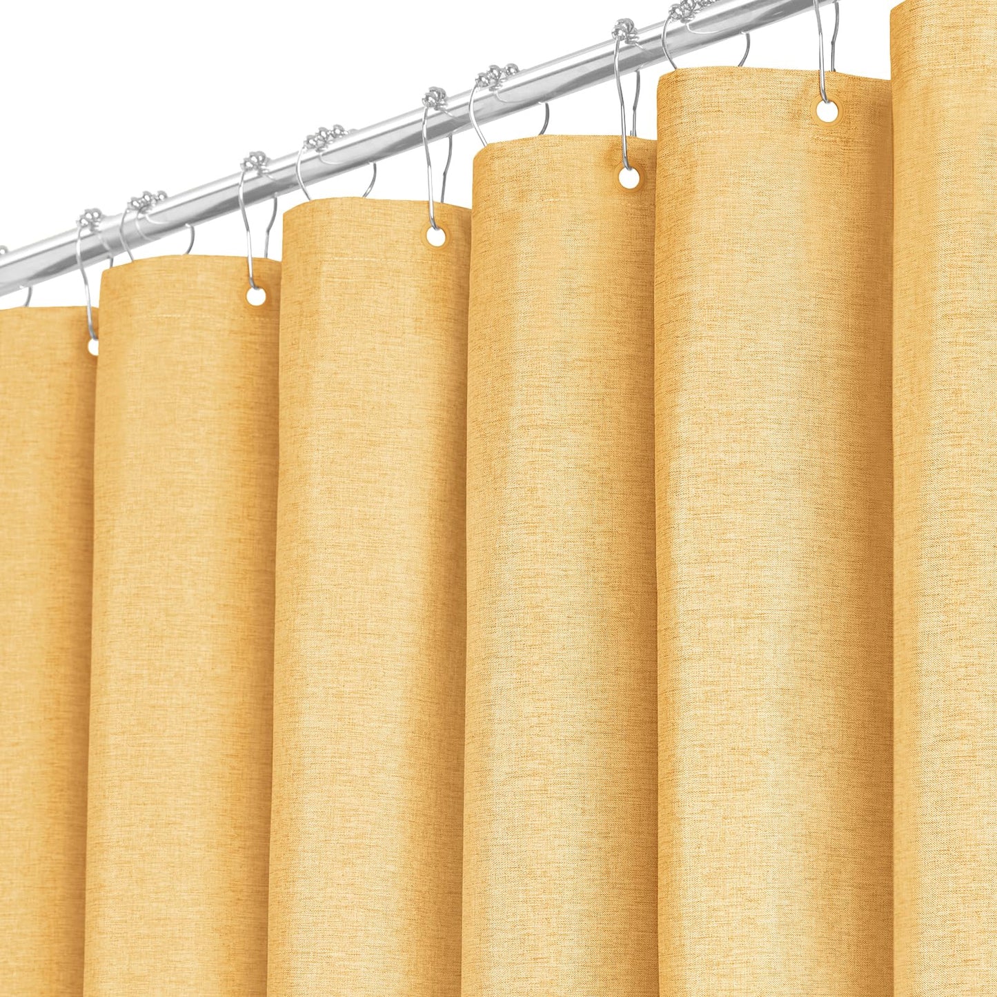 BTTN 182 x 214cm Drop Extra Long Shower Curtain, Long Weighted Mould Resistant Waterproof Fabric Bath Curtain for Bathroom, Heavy Duty Large