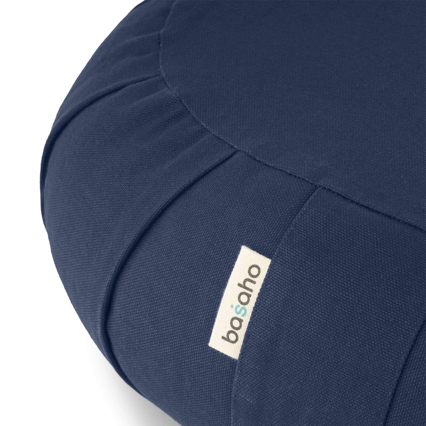 basaho CRESCENT Zafu Meditation Cushion | Organic Cotton | Buckwheat Hulls | Removable Washable Cover (Zen Black)