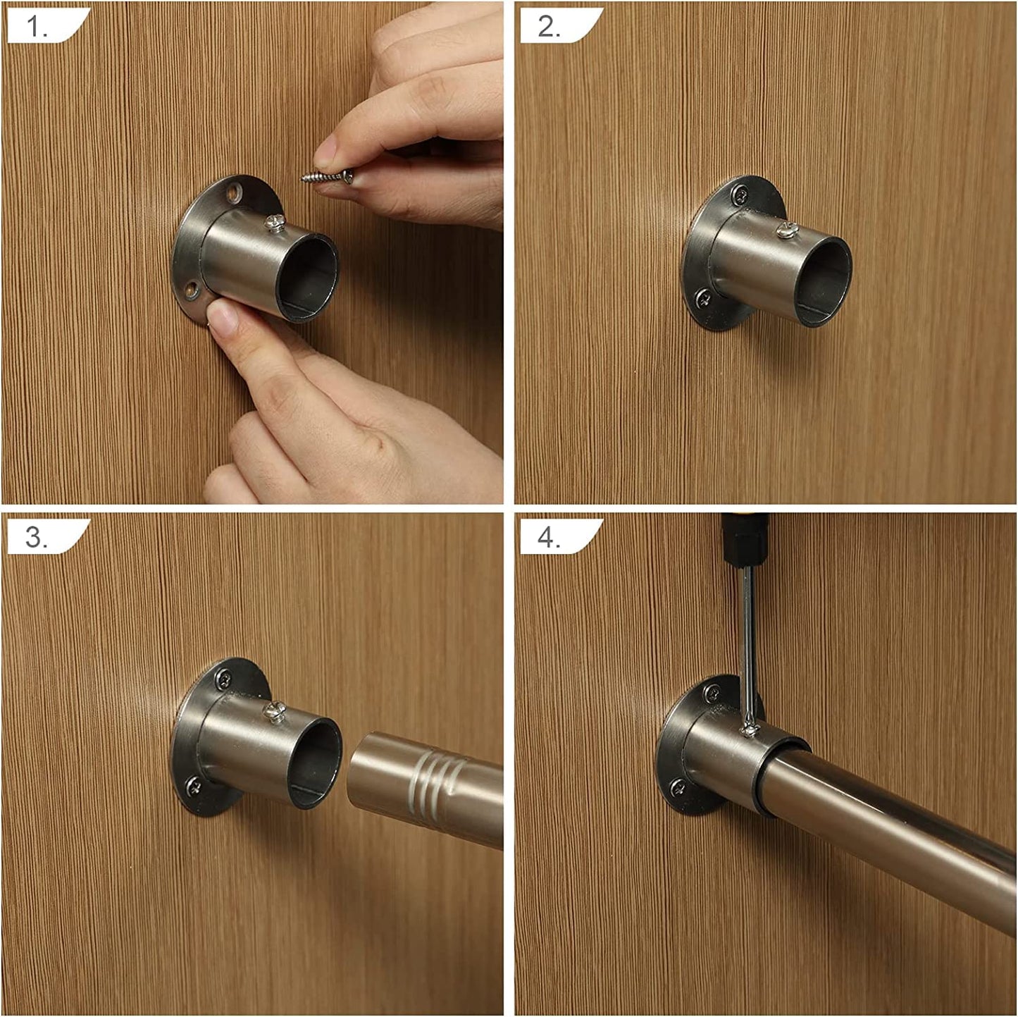 Extendable Clothes Rail, 38-99 cm Stainless Steel Clothes Rail Adjustable Wardrobe Clothes Rail for Bedroom