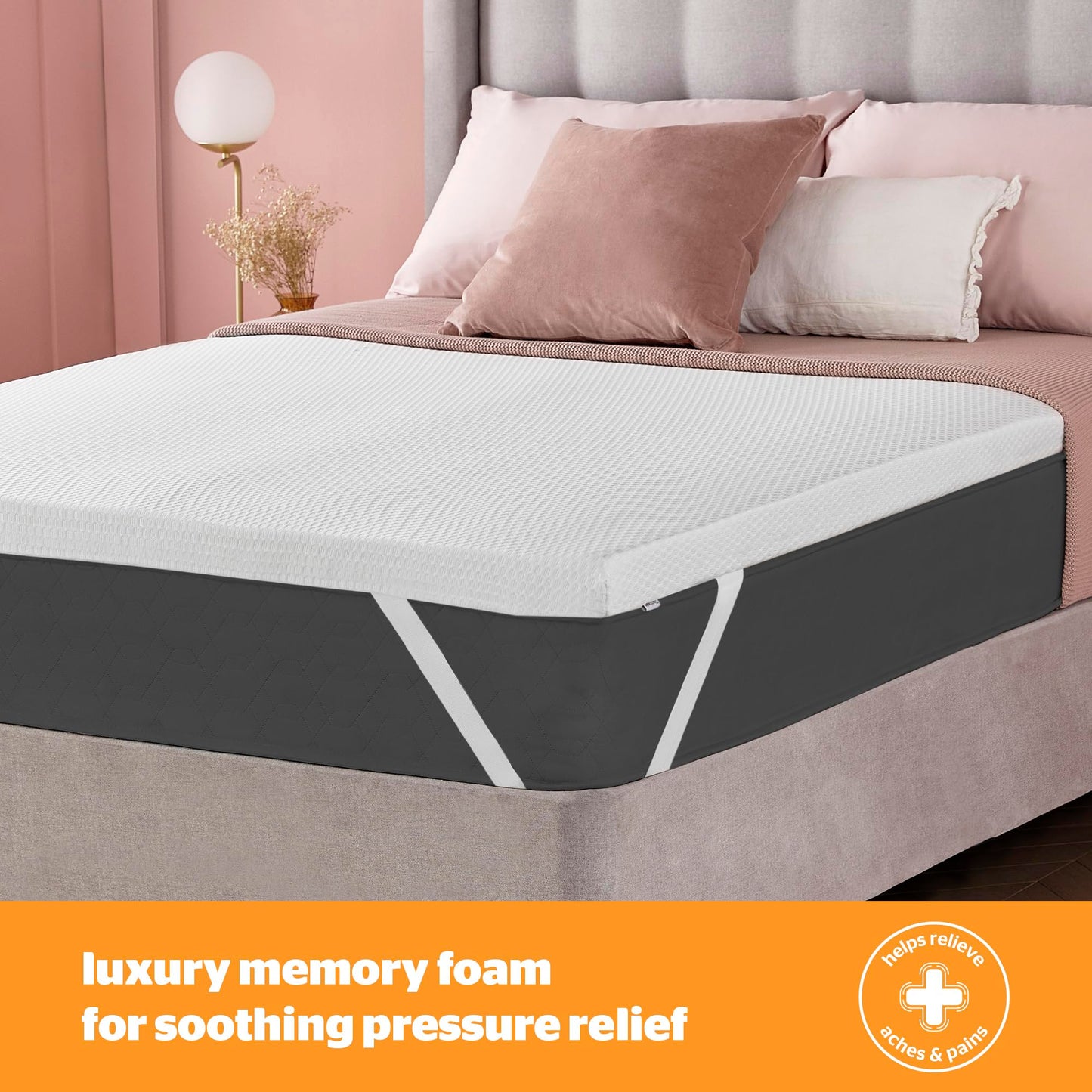 Silentnight Impress Memory Foam - 5cm Thick Luxury Orthopedic Mattress Topper for Back and Neck Pain - Removable Washable Cover - Small Double, White