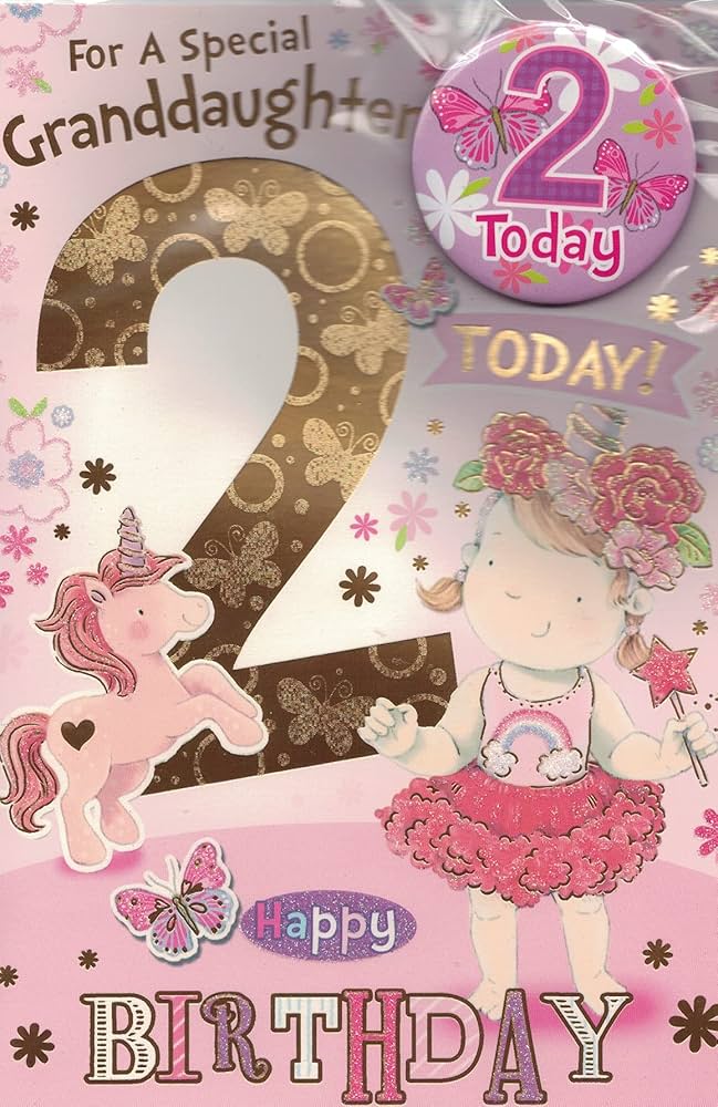 for  a special  grandaughter  2  today  card    with  badge