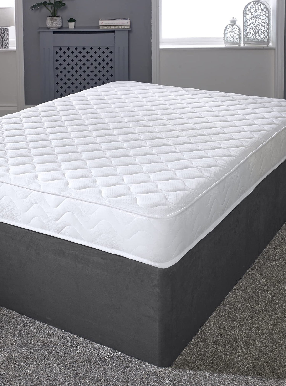 Extreme Comfort Flame Essentials Mattress | 2ft6 Shorty (75cm x 175cm) | Foam-Free Bonnell Spring | Plush Feel | Cooltouch Plus Sleep Surface | 18cm
