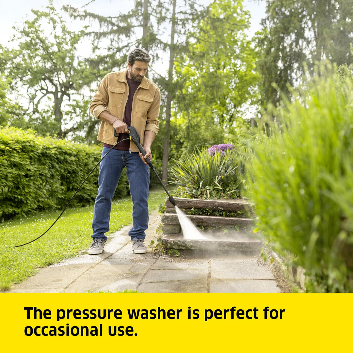 K?rcher K 2 Classic Pressure Washer, Pressure: max. 110 bar, Flow Rate: 360 l/h, Area Coverage: 20 m?/h, Water Filter, Weight: 3.4 kg, high-Pressure
