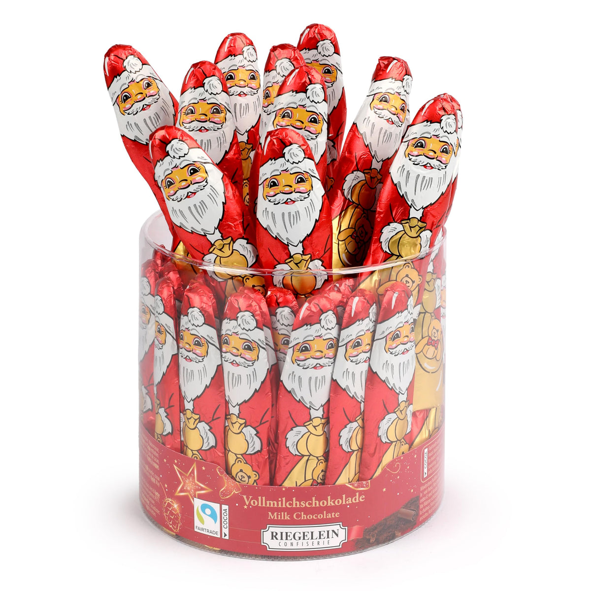 Riegelein Solid Santa Claus 65 pieces (812,5g) - Milk chocolate