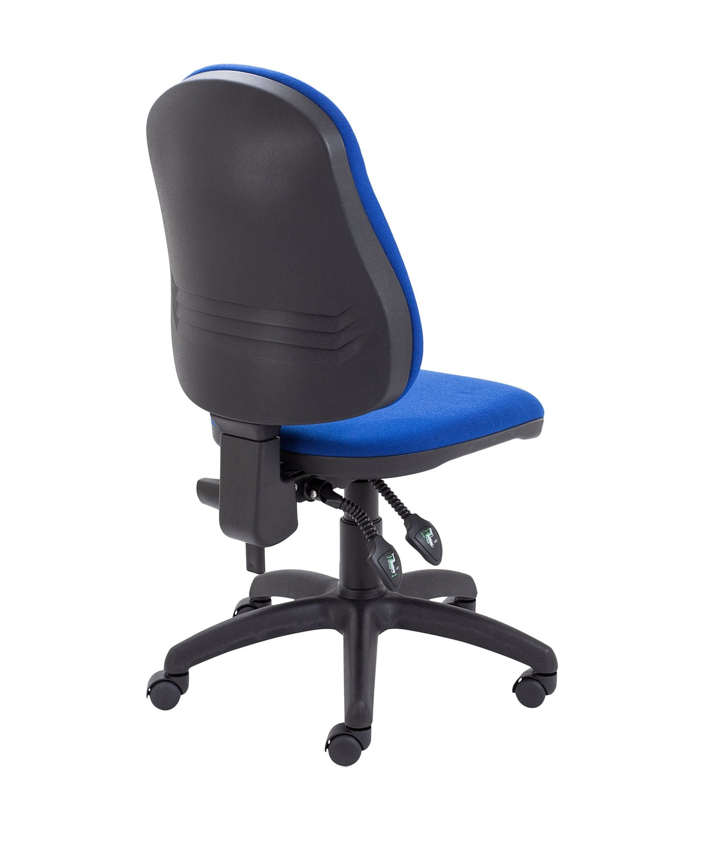 Office Hippo Small Chair Without Arms, Computer Desk With High Curved Back, Swivel + Adjustable Backrest, Home Office With Wheels, Max 115kg