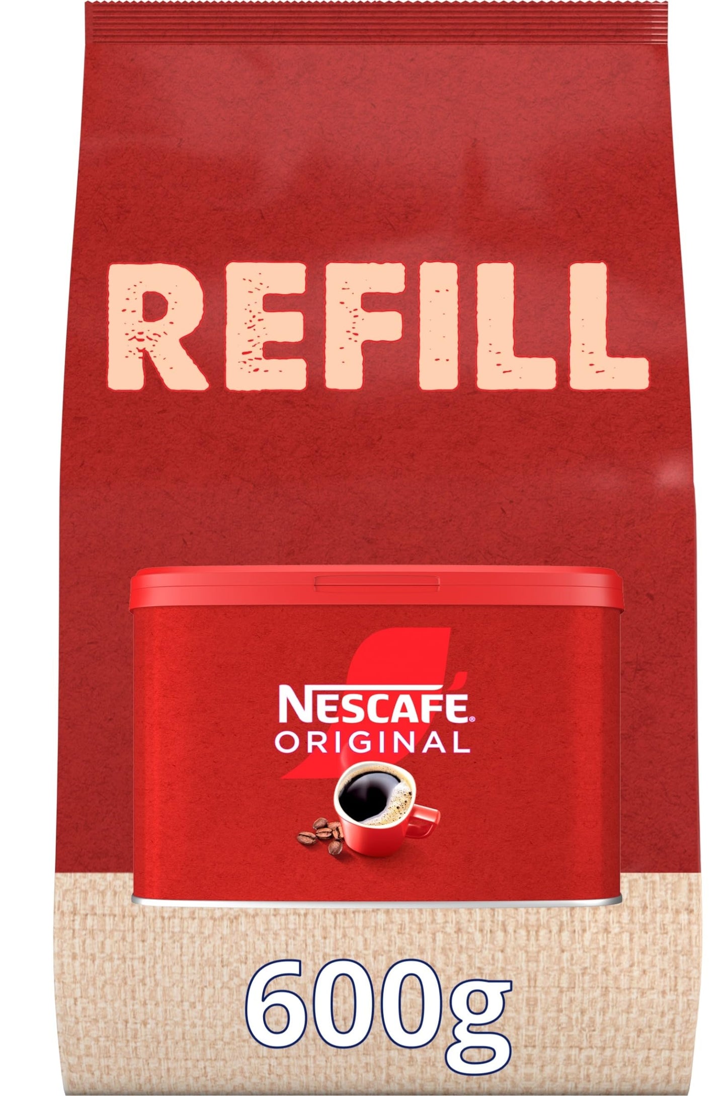 NESCAF? Original Medium Roast Instant Coffee Refill Pouch 600g