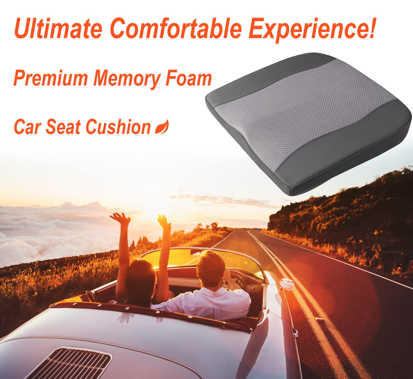 Lofty Aim Car Seat Cushion, Memory Foam Car Seat Cushions for Long Driving