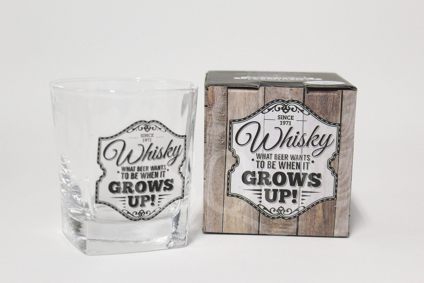 Gentlemens Whiskey Glass Slogan Gents Gift Mens Fathers Day Birthday Dad Present