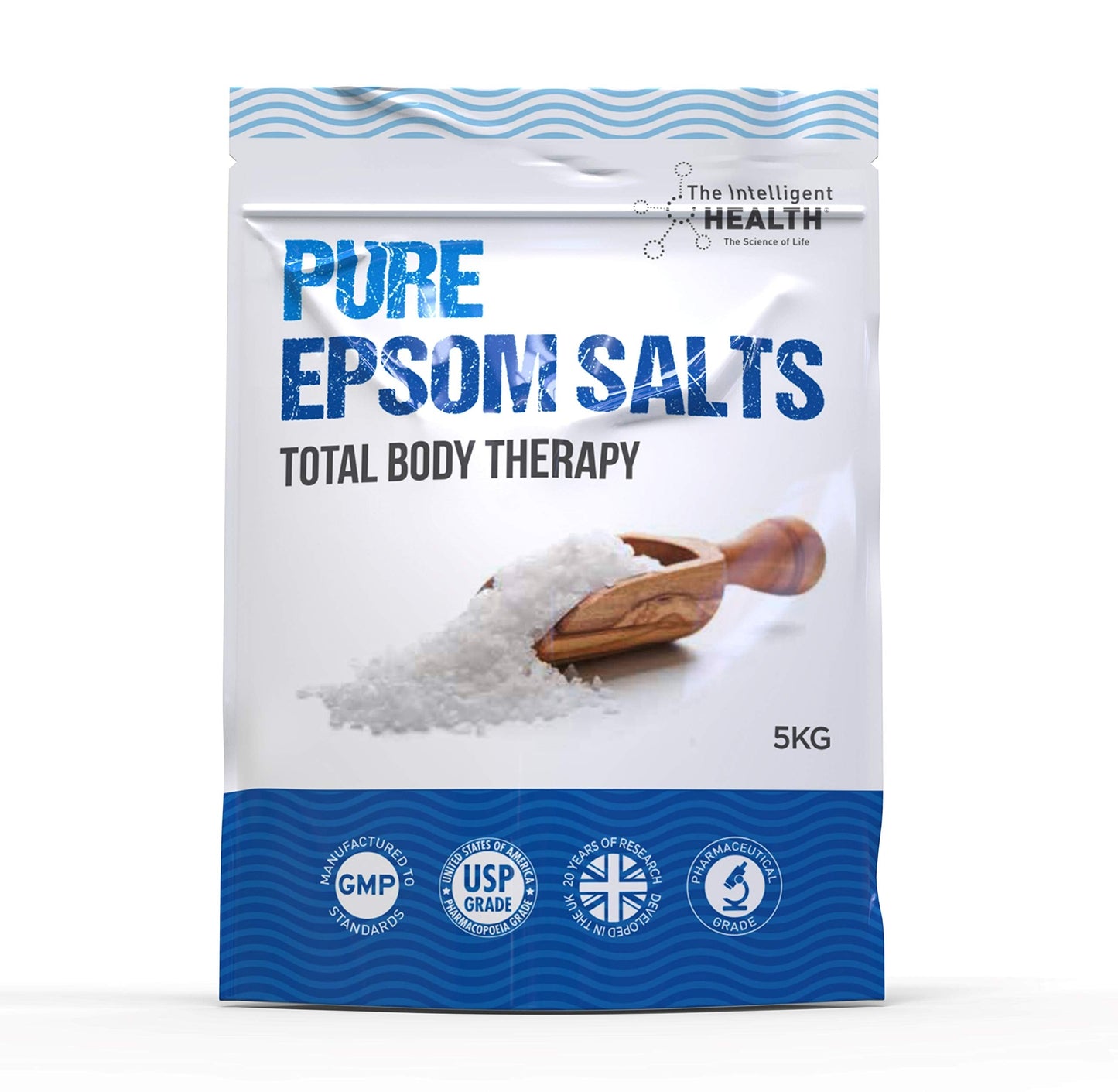 The Intelligent Health Epsom Bath Salts - 100% Pure Epsom Salts, Our Magnesium Sulphate are Premium for Men and Women, and Bath Salts for Muscle Soak