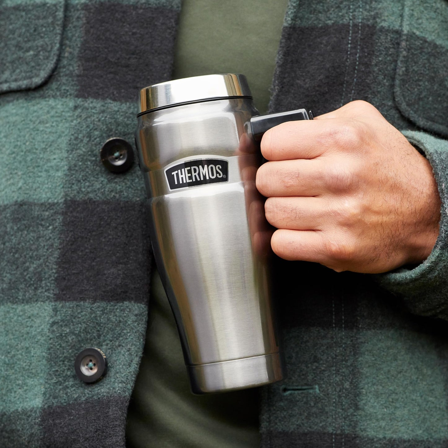 Thermos Stainless King Copper Travel Mug (470ml), Reusable Insulated Stainless Steel Coffee Cup for Hot or Cold Drinks, Vacuum Sealed Water Flask with