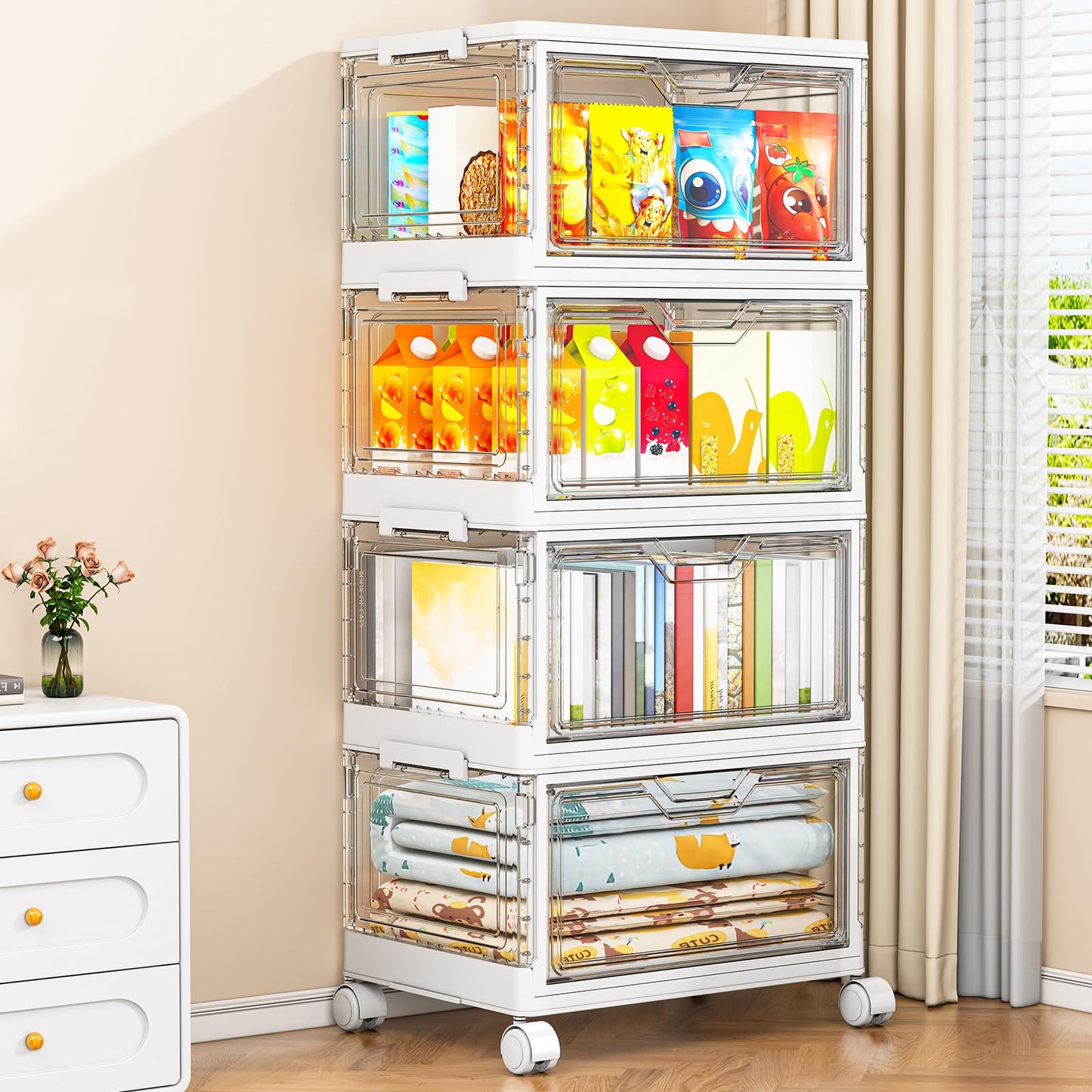 StowBin 28L Storage Boxes with Lid,Plastic