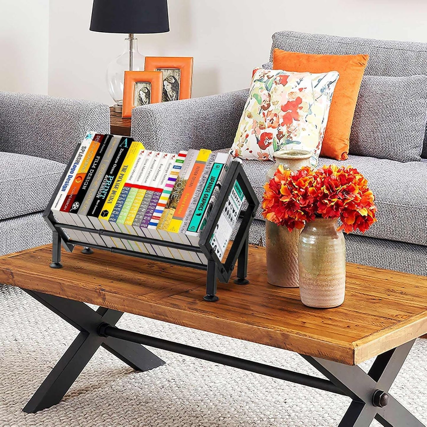 TW1TGOFT Small Bookcase - Expandable Tilting Bookshelf Desktop Metal Bookshelf for Small Spaces Assemble Desktop Bookcase Organiser for Books/ 80-100