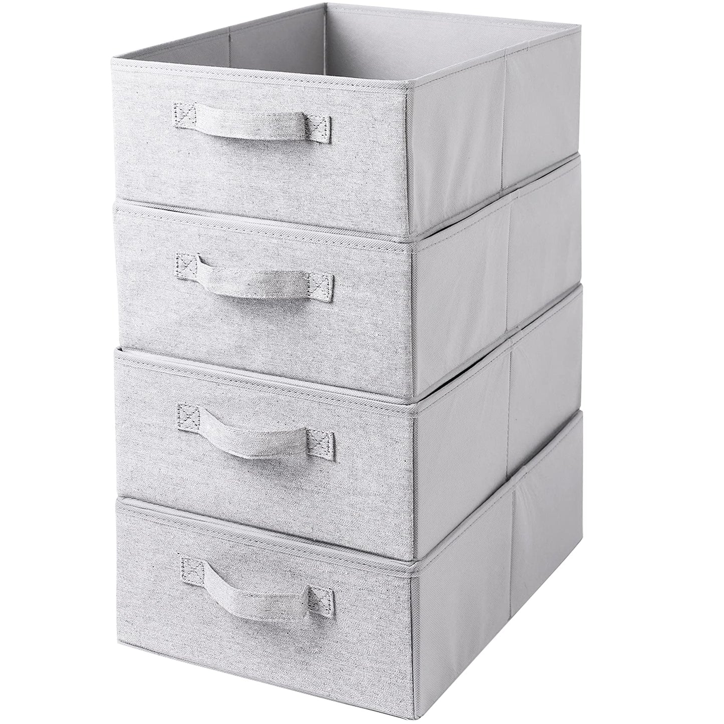 AYVANBER Foldable Storage Boxes Large Closet Organizers and Cube Storage Bins with Handle Clothes Drawer Organizer Bedroom Organization Set for