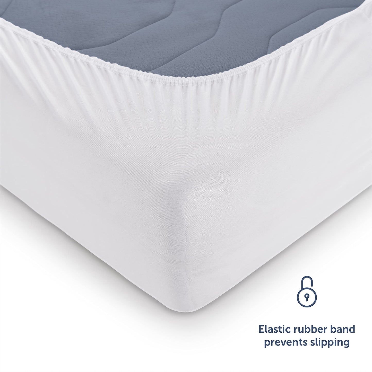 Blumtal QUILTED Mattress Protector DOUBLE SIZE - Super Soft Padding, Extra Deep Mattress Protector, Protection against Bed Bugs - 135 x 190 x 40 cm