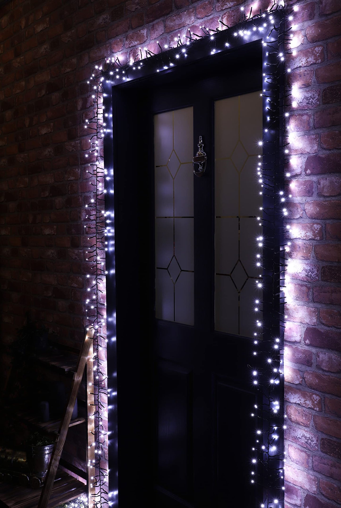 Christmas Concepts 500 6M/20FT White LED Cluster Lights With 8 Function Controller - Indoor/Outdoor - Energy Efficient A++ - Christmas Lights