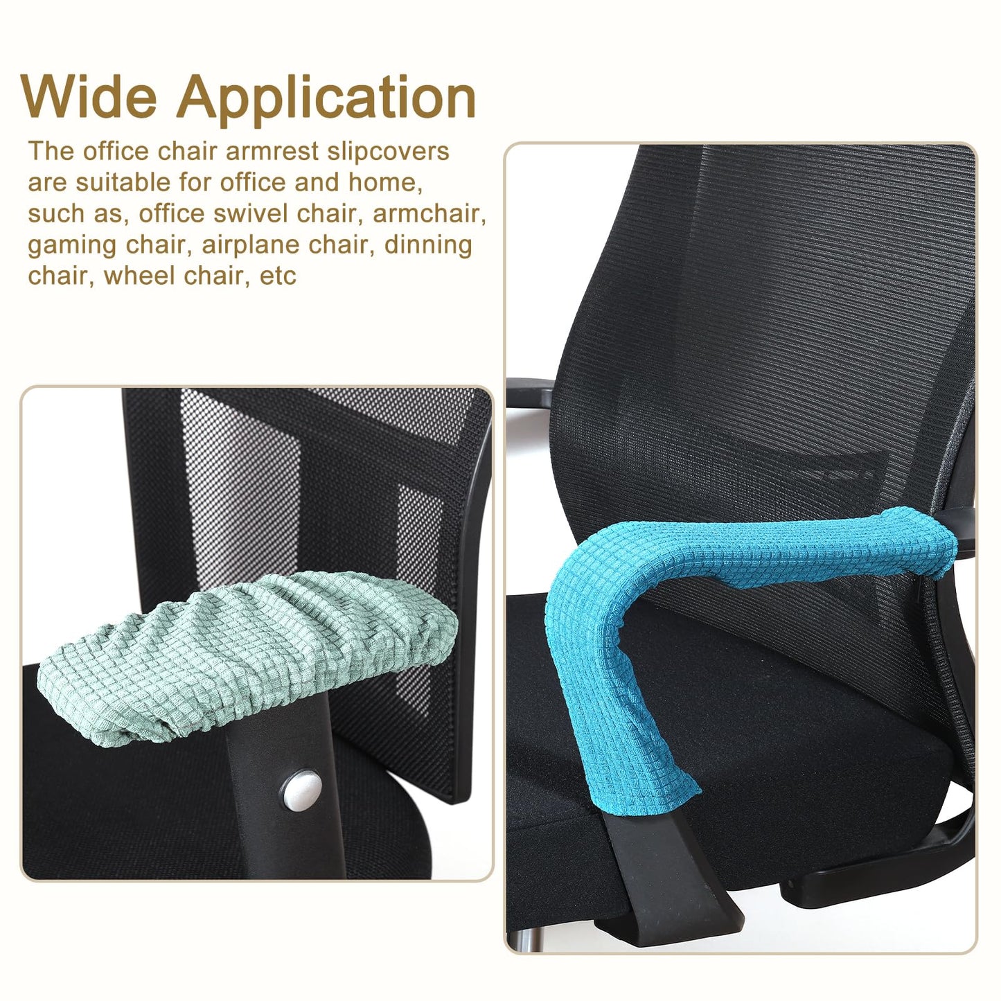 sourcing map 2pcs Office Chair Arm Covers, Office Chair Armrest Covers Stretchable Computer Chair Arm Covers Protectors for Office Gaming Chair