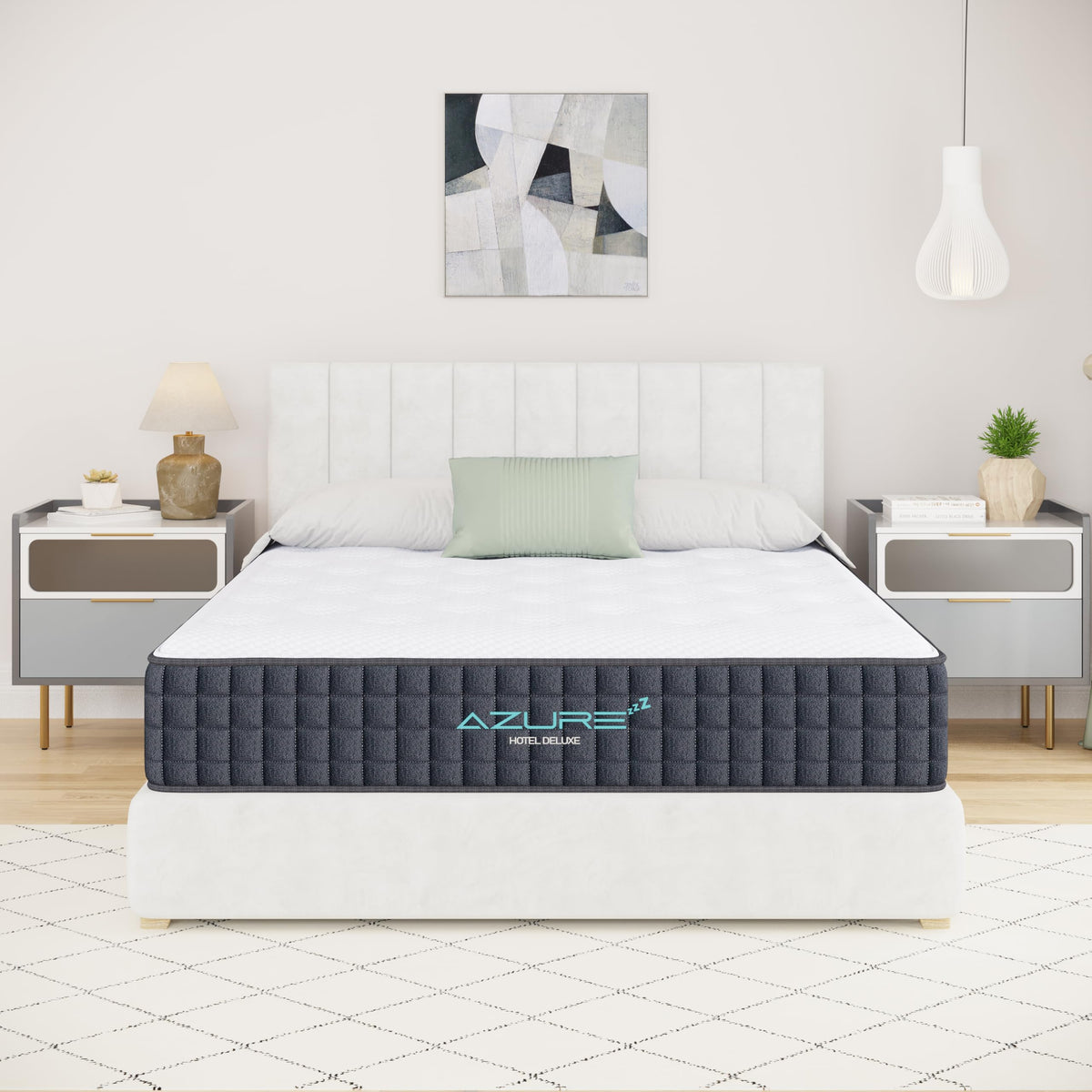 Azure Single Mattress, 3FT Single Hybrid, 10 Inch Breathable Memory Foam, Medium Firm, Individual Pocket Springs, 100 Night Trial