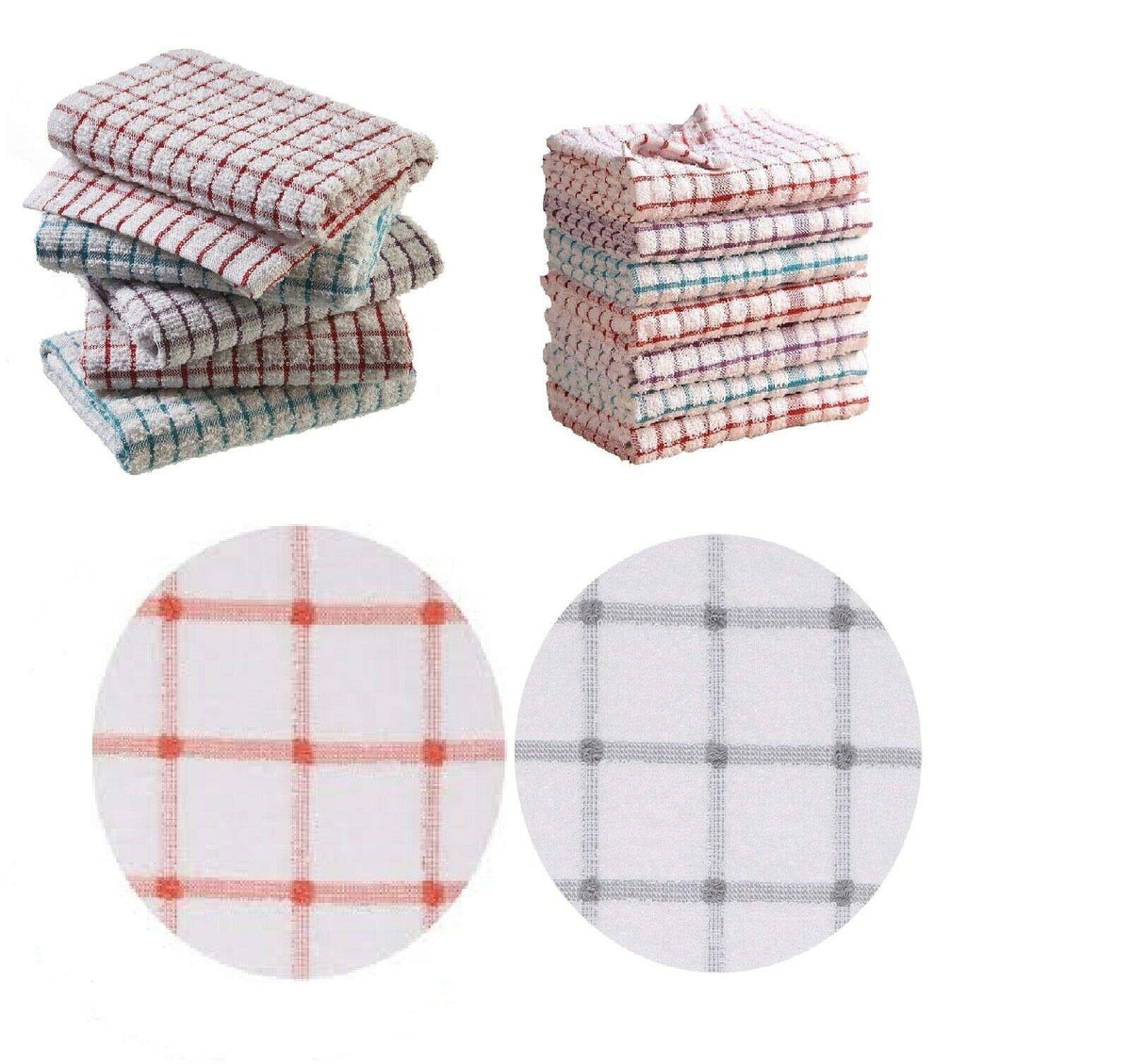 Hotel Quality KITCHEN TERRY TEA TOWEL 100% COTTON SOFT TOUCH in Pack of 15