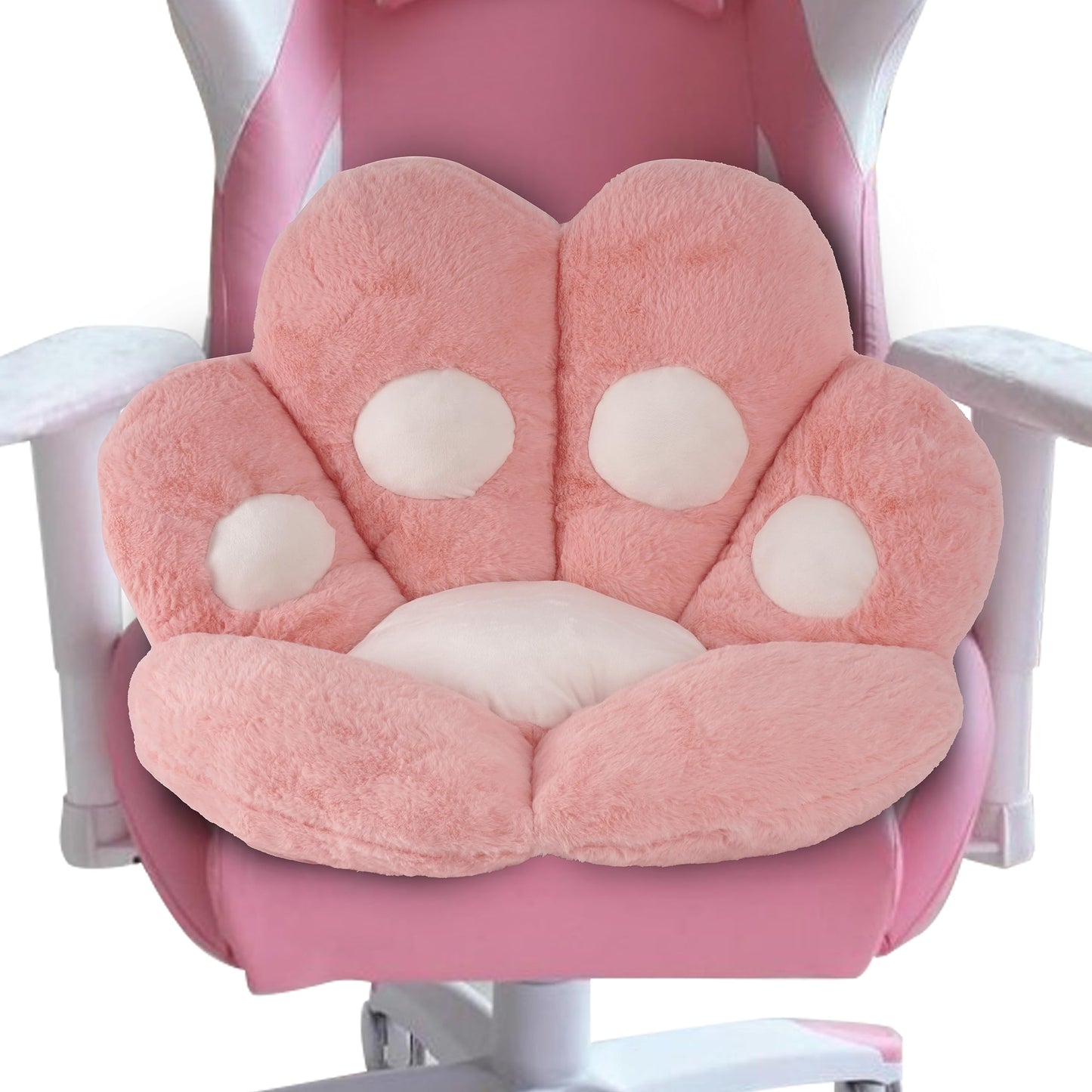 FlyGulls Cat Paw Cushion for Computer Gaming Office Chairs Pink 60x70 cm