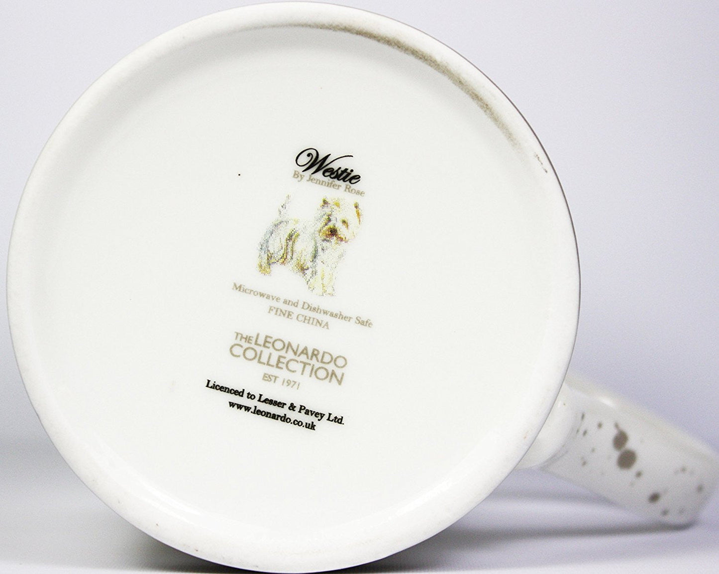 West Highland Terrier Fine China Mug and Coaster Set by Lesser & Pavey