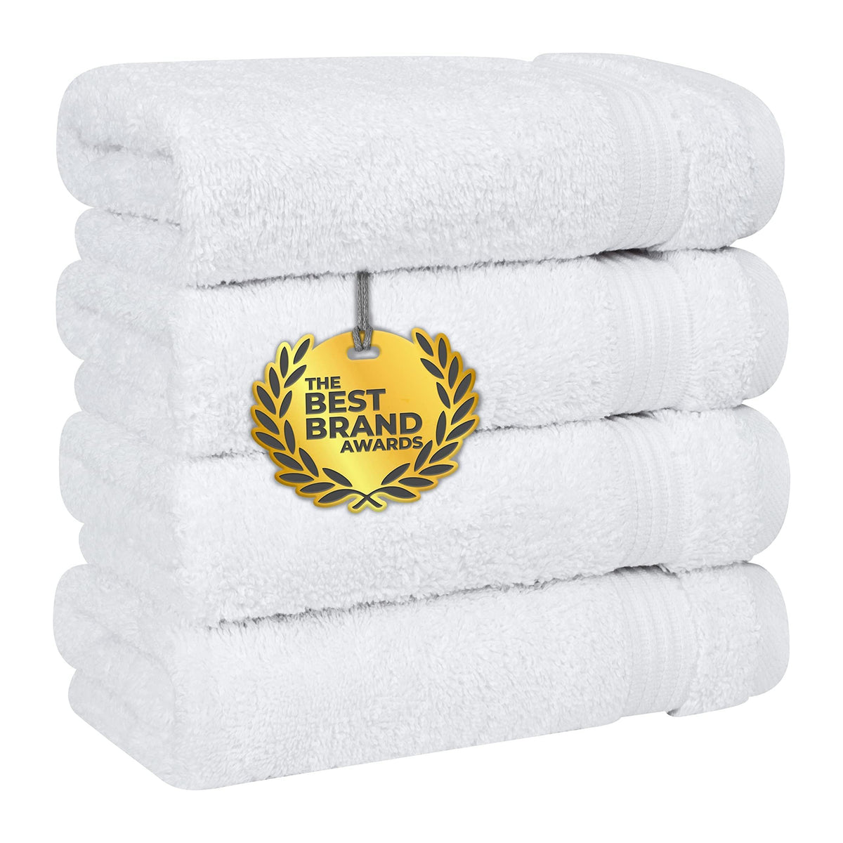 Cotton Paradise Hand Towels for Bathroom, 100% Cotton Turkish 4 Piece Hand Towel Set, Soft Absorbent Face Towels Clearance Set, White Hand Towels