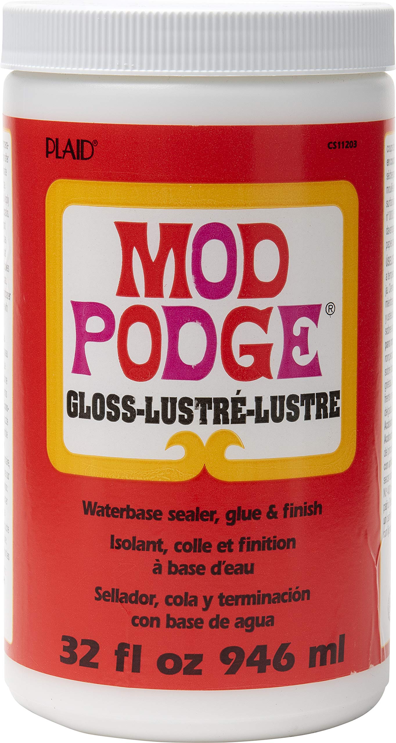Mod Podge, Water-based Sealer, Glue and Finish, Gloss Finish, CS11203, 946 ml Bottle