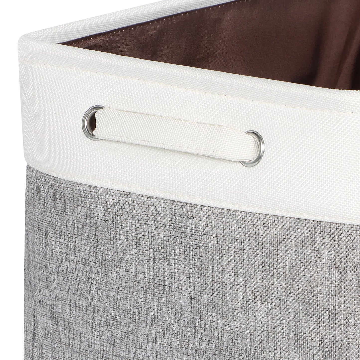 KEEGH Fabric Storage Baskets Set of 3, 17 Inch Storage Boxes for Shelves