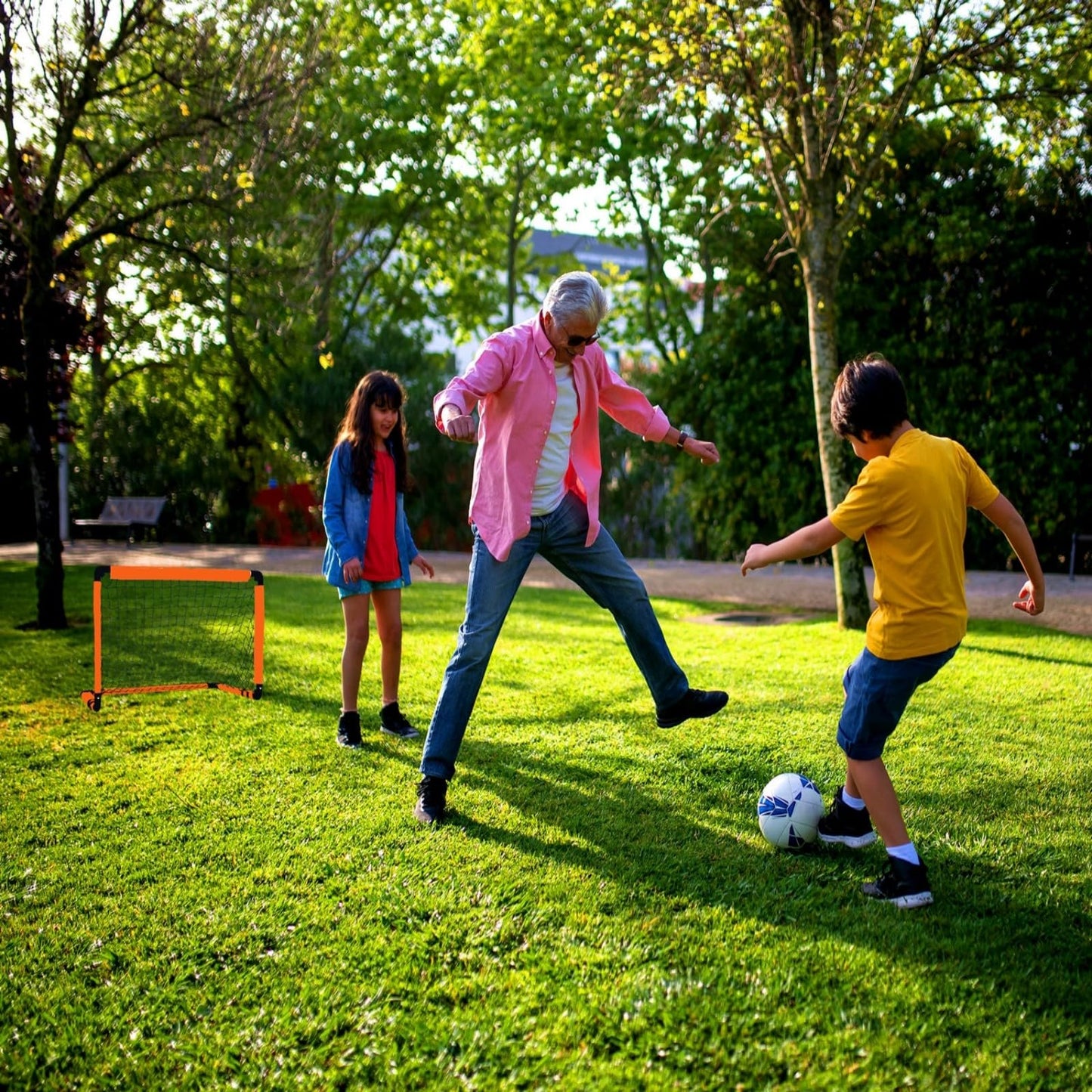 LZHDZQD Football Goal, Football Goals for Kids, Fold Up Football Goal 3FT x 2FT, Kids Football Goals for the Garden/Indoor/Outdoors, Football Gifts