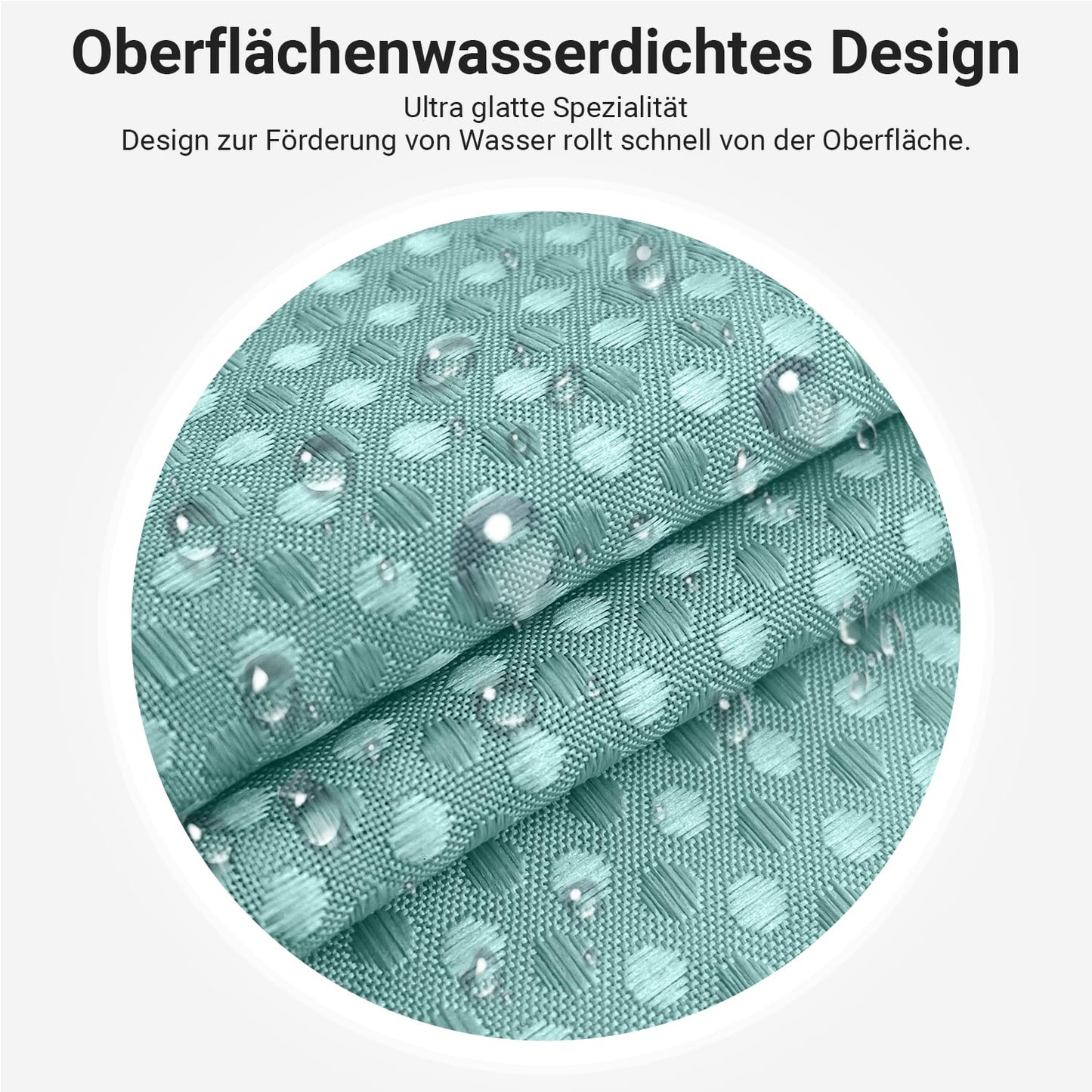 Lerores Shower Curtain, 180 x 200 cm, Waffle Light Blue, Weighted Hem, Anti-Mould Textile, Water-Repellent