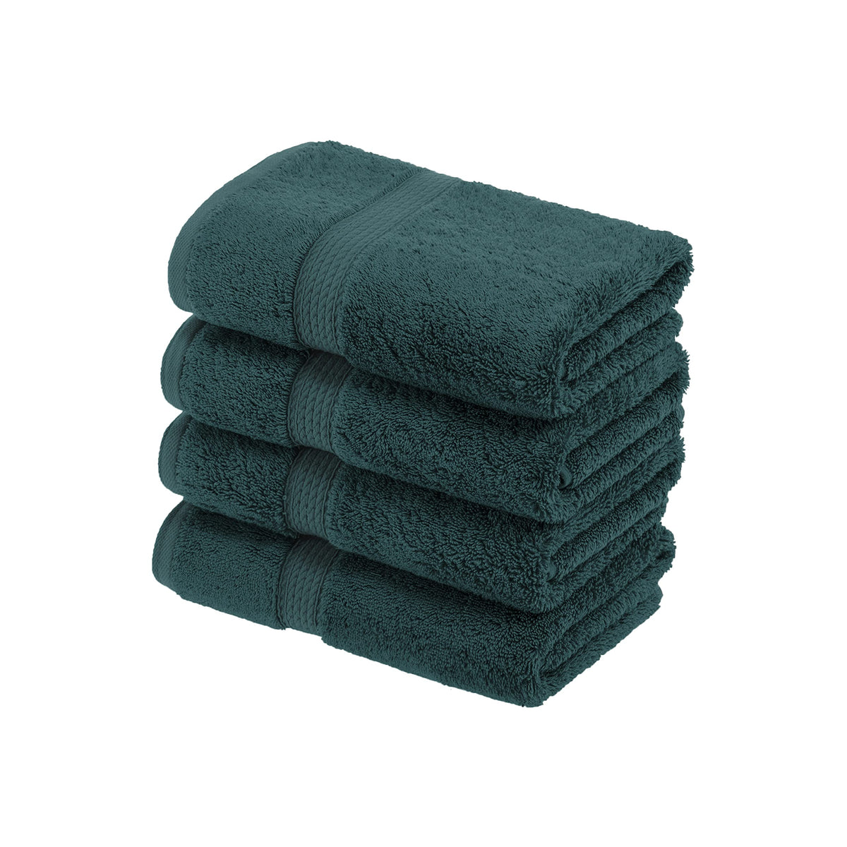 Superior 900 Gram 100% Premium Long-Staple Combed Cotton 4-Piece Hand Towel Set, Teal