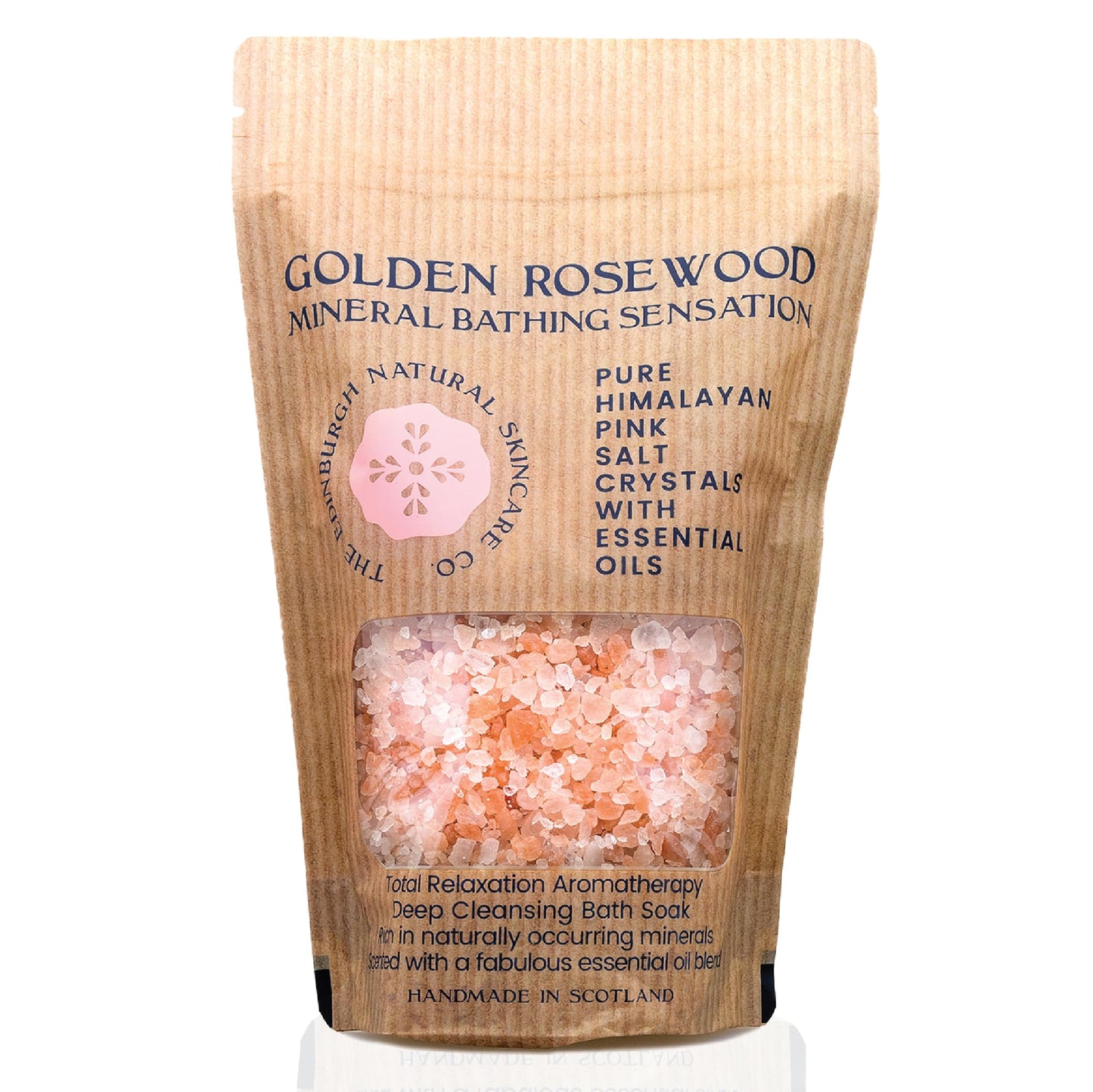 Pink Himalayan Bath Salt Crystals | 100% Natural, Mineral-Rich with Essential Oils | Muscle Recovery, Balances pH, Rejuvenates Skin | Detox, Stress