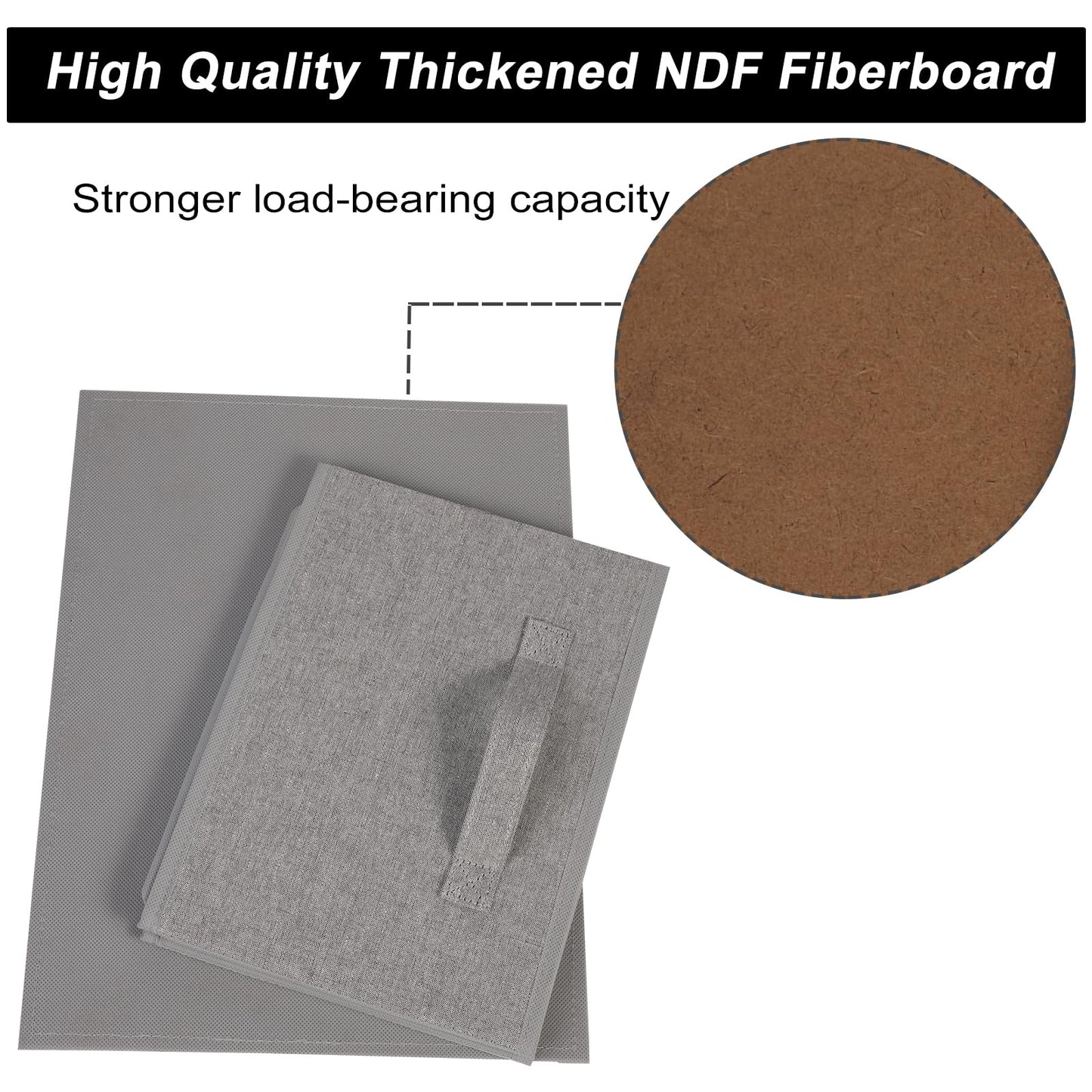 JAKAGO Foldable Wardrobe Fabric Storage Boxes 4 Pack, 39 x 29 x 20 cm