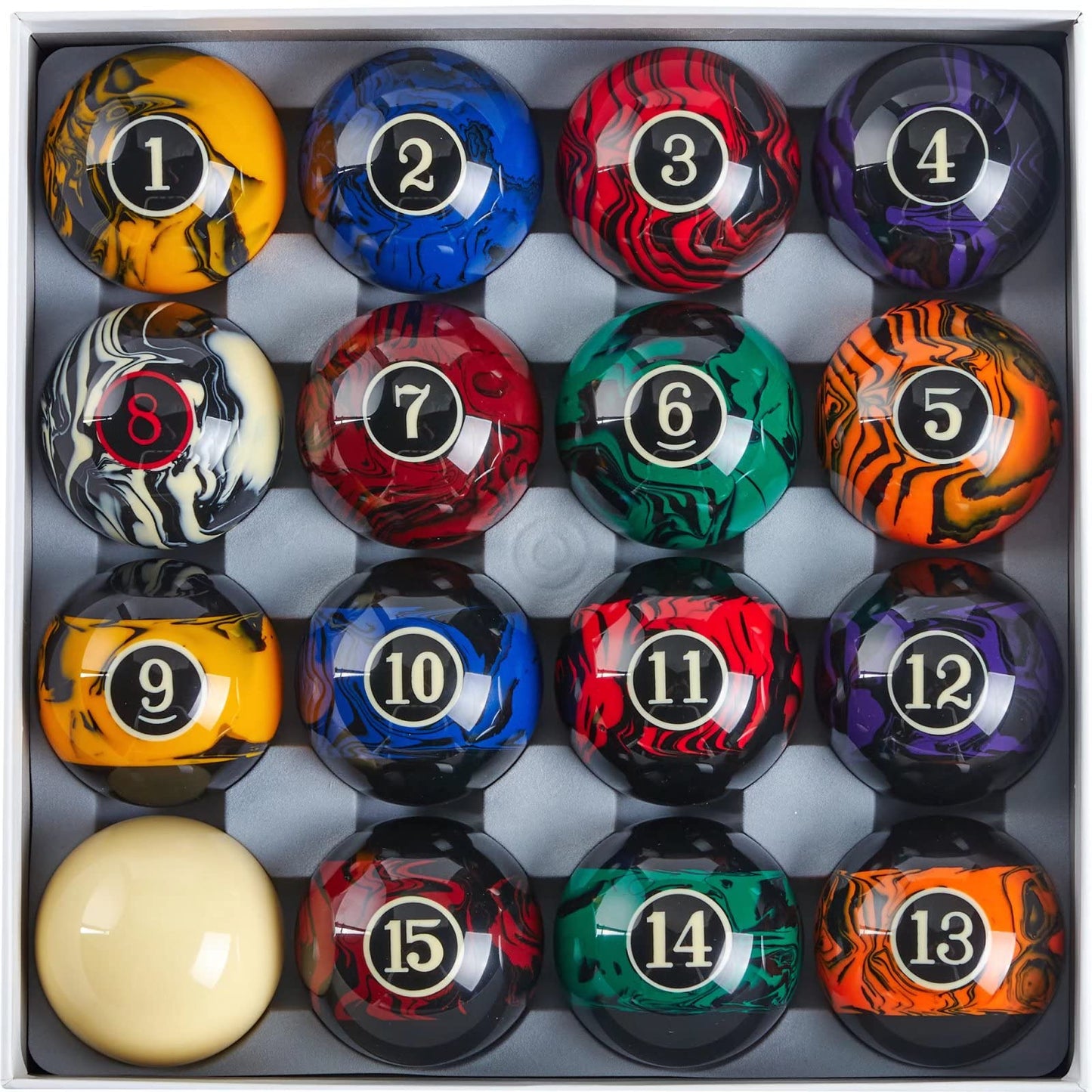 Billmart Premium Billiard Balls Pool Table Accessories 2-1/4" Regulation Size 16 Pool Balls Billiard Set