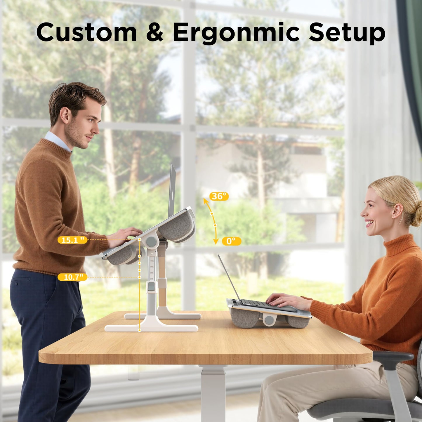 FoldWise 2-in-1 Bed Table & Lap Desk - Soft Cushions, Foldable Laptop Tray