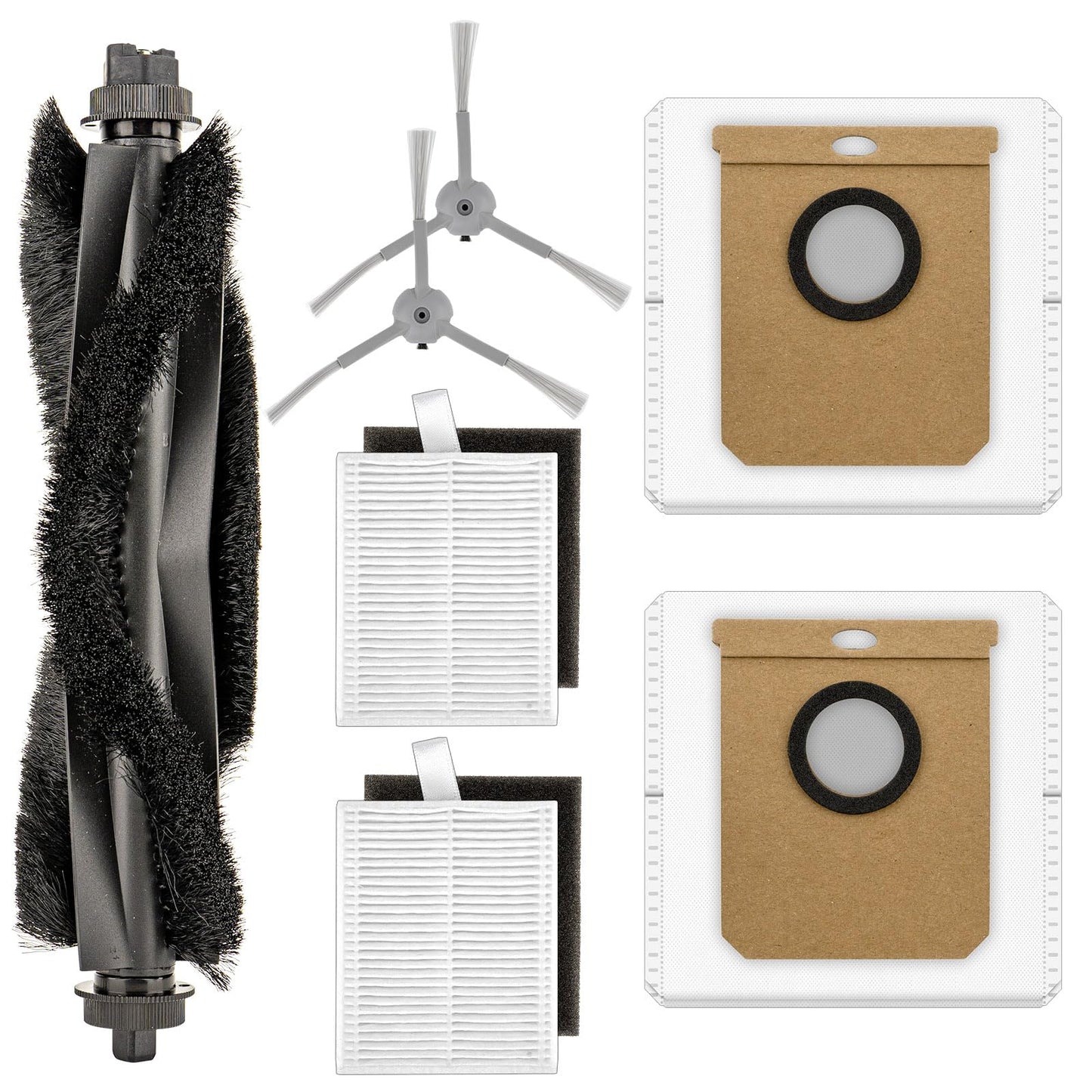 (7 Pieces) Replacement Parts Compatible with Eufy L60, L60 Hybrid, L60 SES, L50 SES, L50 Series Robot Vacuum, Accessories Kit, 1 Roller Brush, 2 HEPA