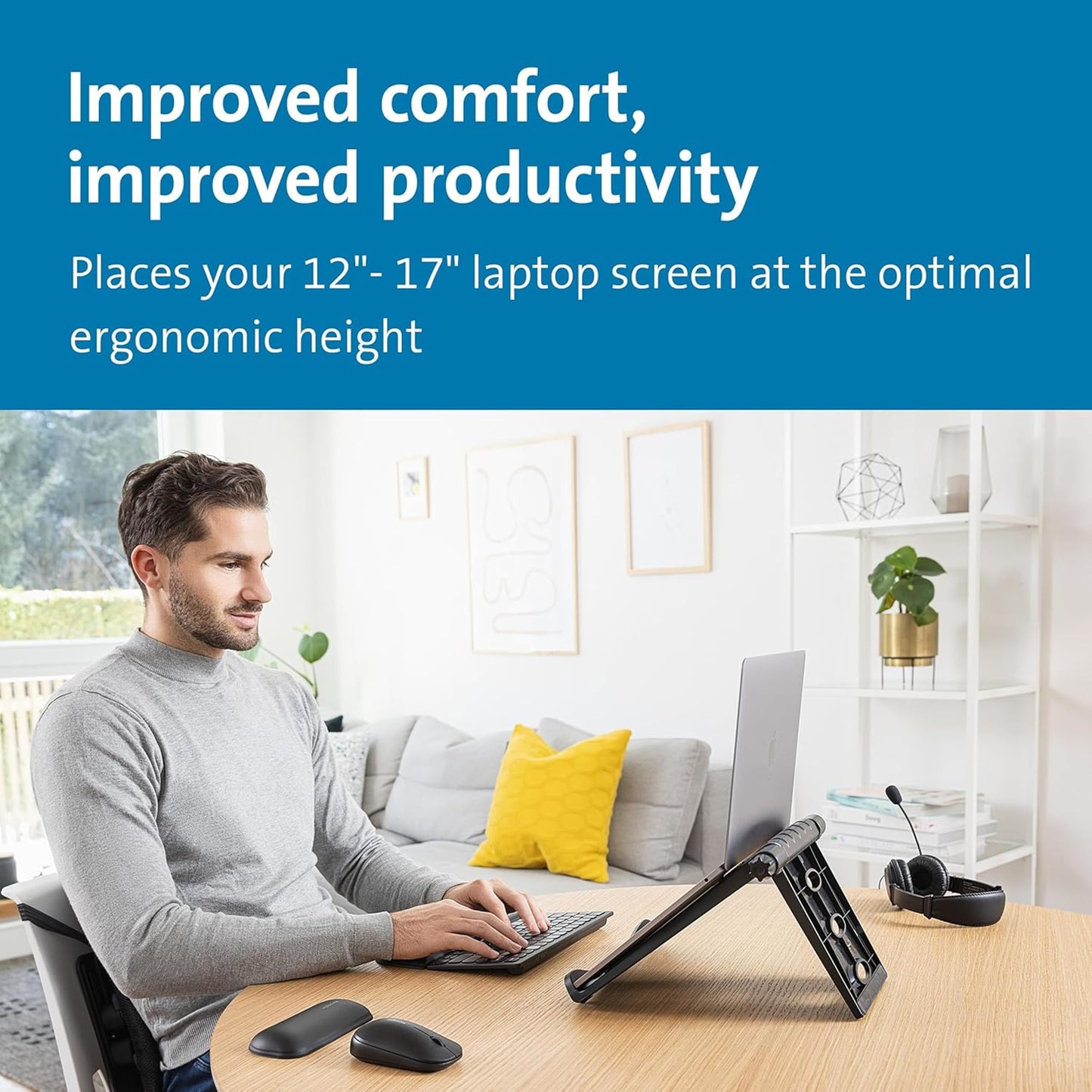 Kensington Easy Riser Laptop Stand for 12–17 Inch Laptops, Foldable