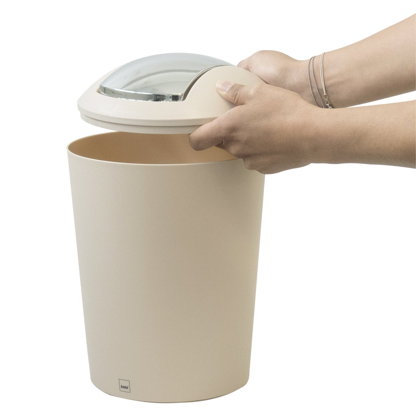 Kela 22769 Swing Lid Bin, 5 l, Plastic, Marta, Creme
