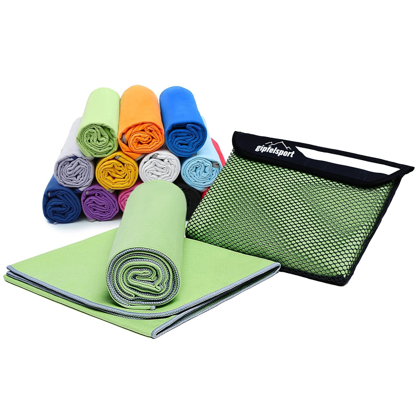 gipfelsport Microfibre Towel 1x L(140x70cm) Green