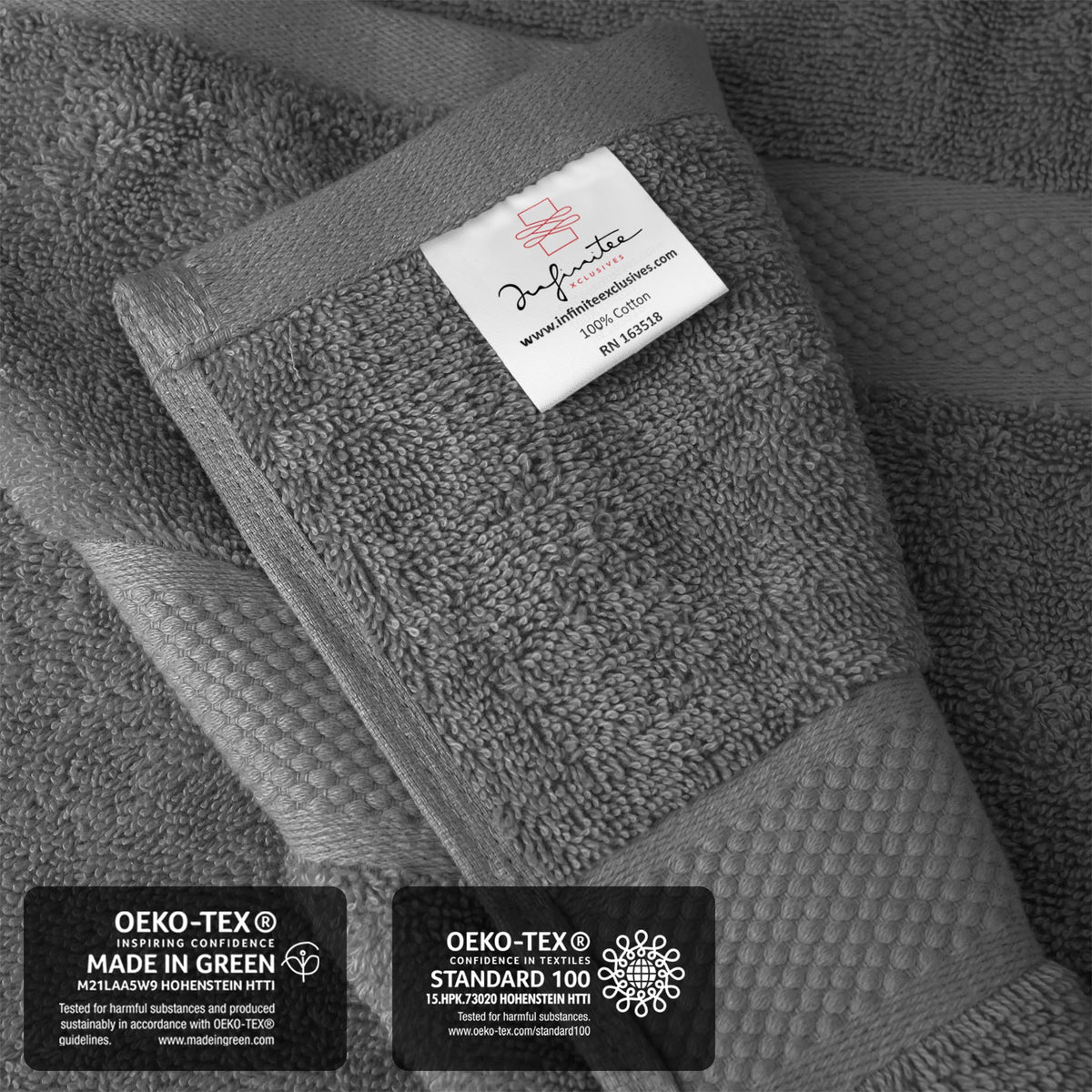 Infinitee Xclusives Bath Sheets Extra Large - 2 Pack, 600 GSM - 90 x 180 cm